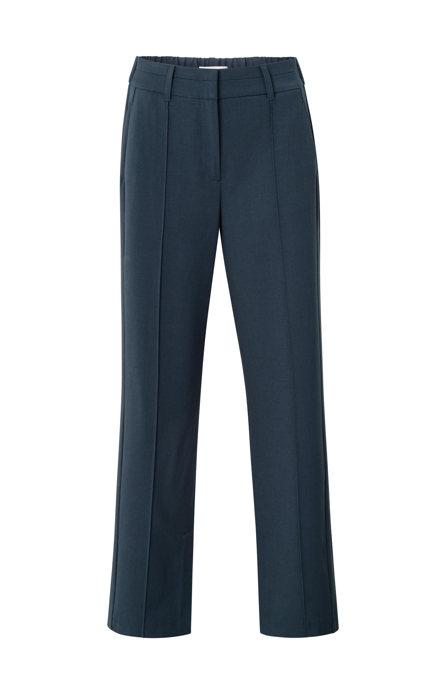 Wide leg trousers with decorative seams and slit - Type: product