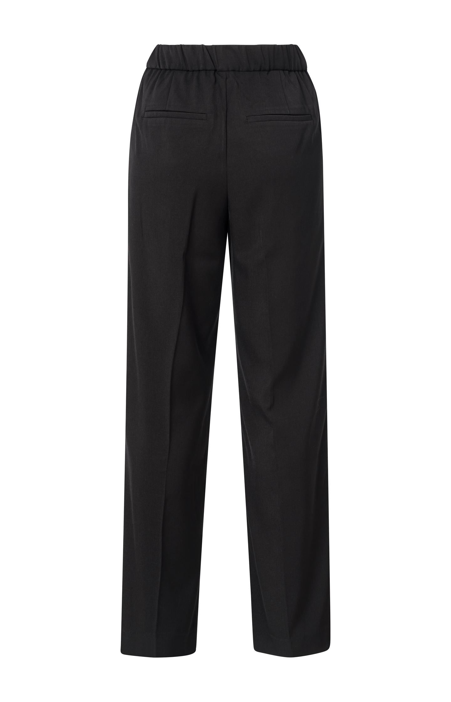 Wide-leg trousers with high waist and pleat details