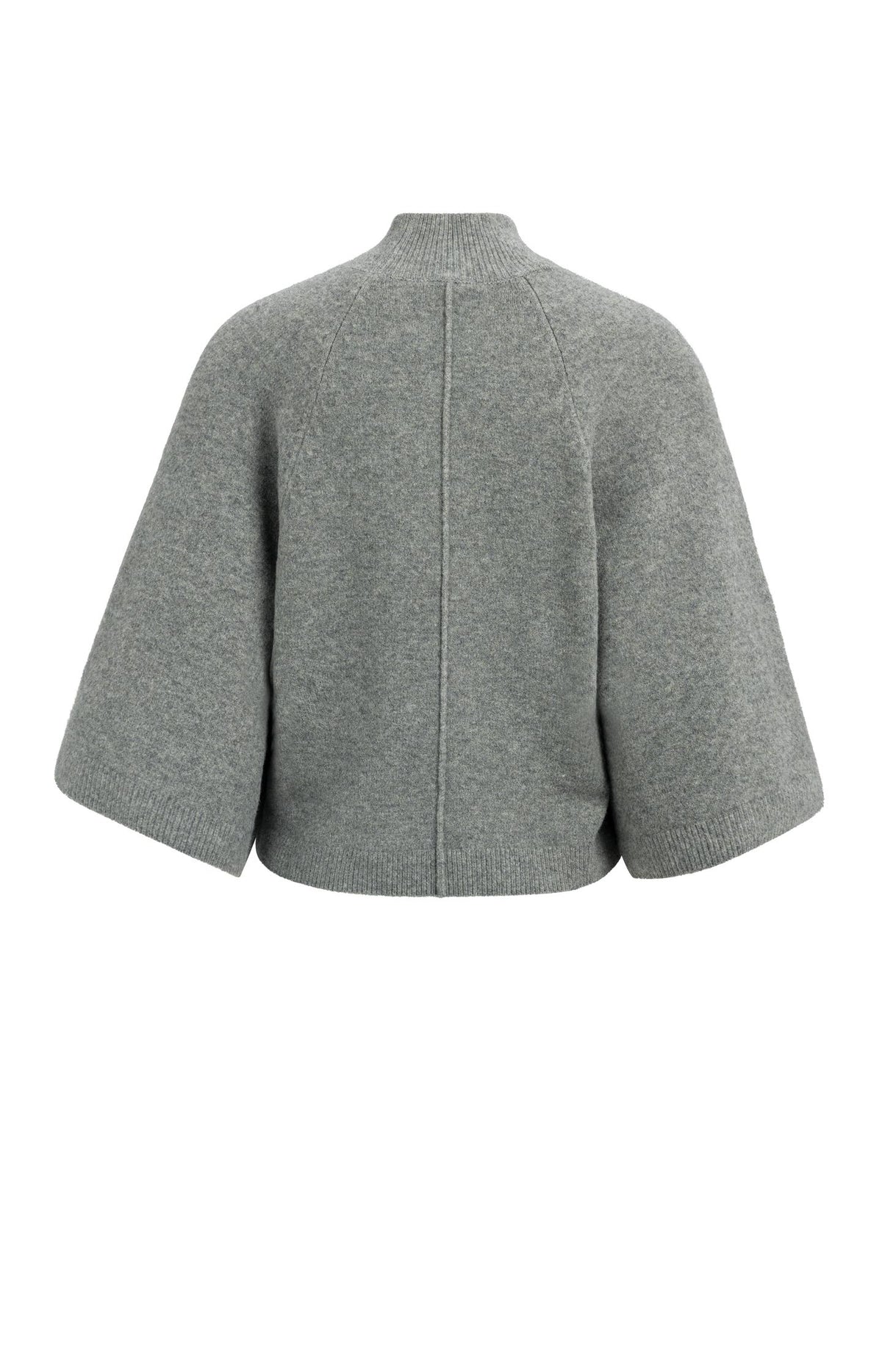 Pull à larges manches, col montant - Soap Grey Melange