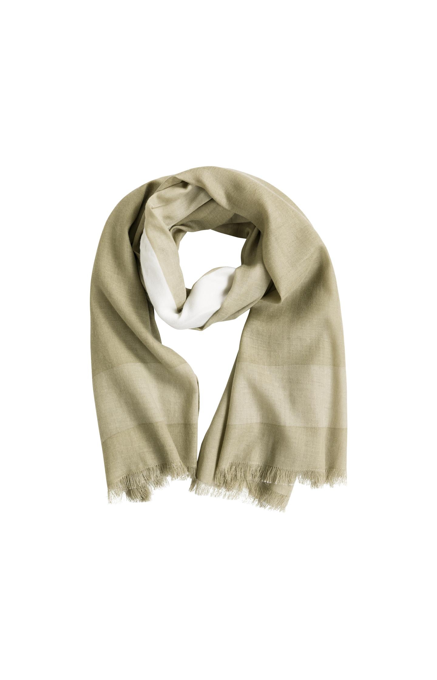 Wool-blend scarf with colorblock design - Type: product