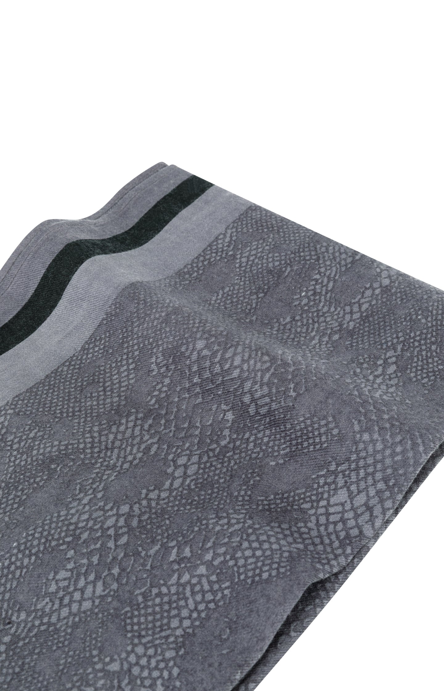 Wool blend scarf with subtle snake print - Type: product