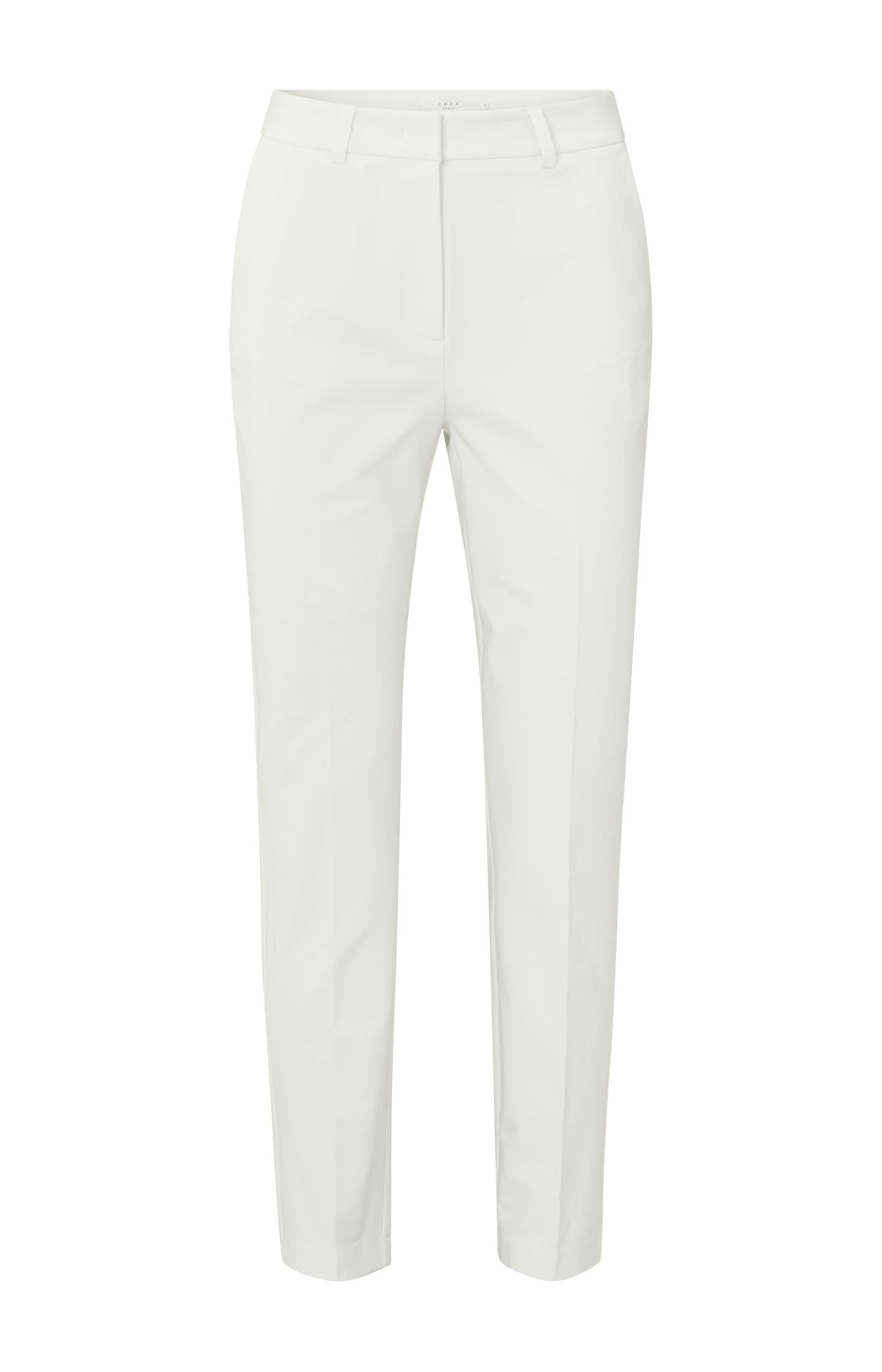 Woven chino with straight legs, side pockets and zipper - Type: product