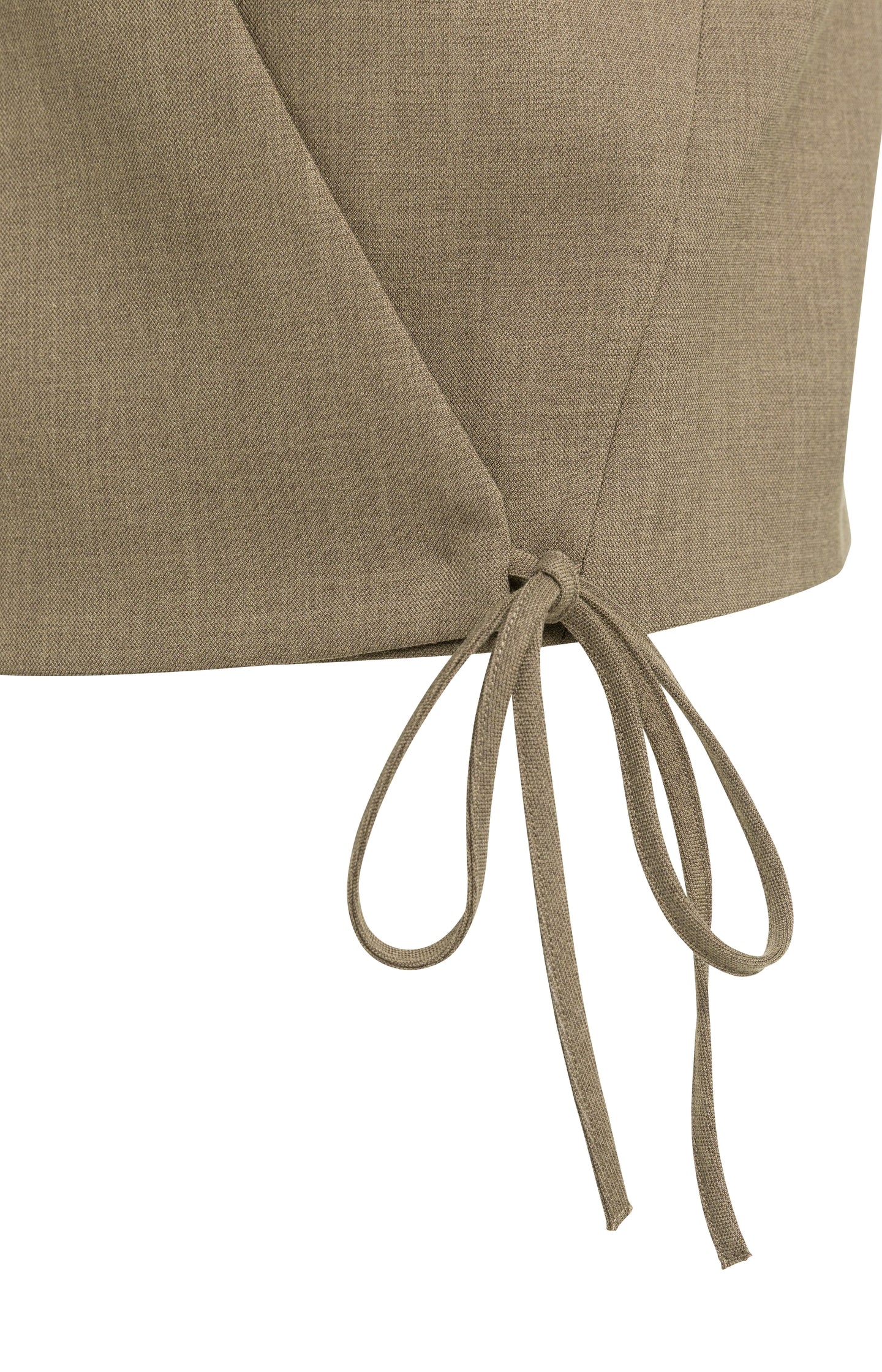 Woven gilet with wrap-over detail and side tie closure