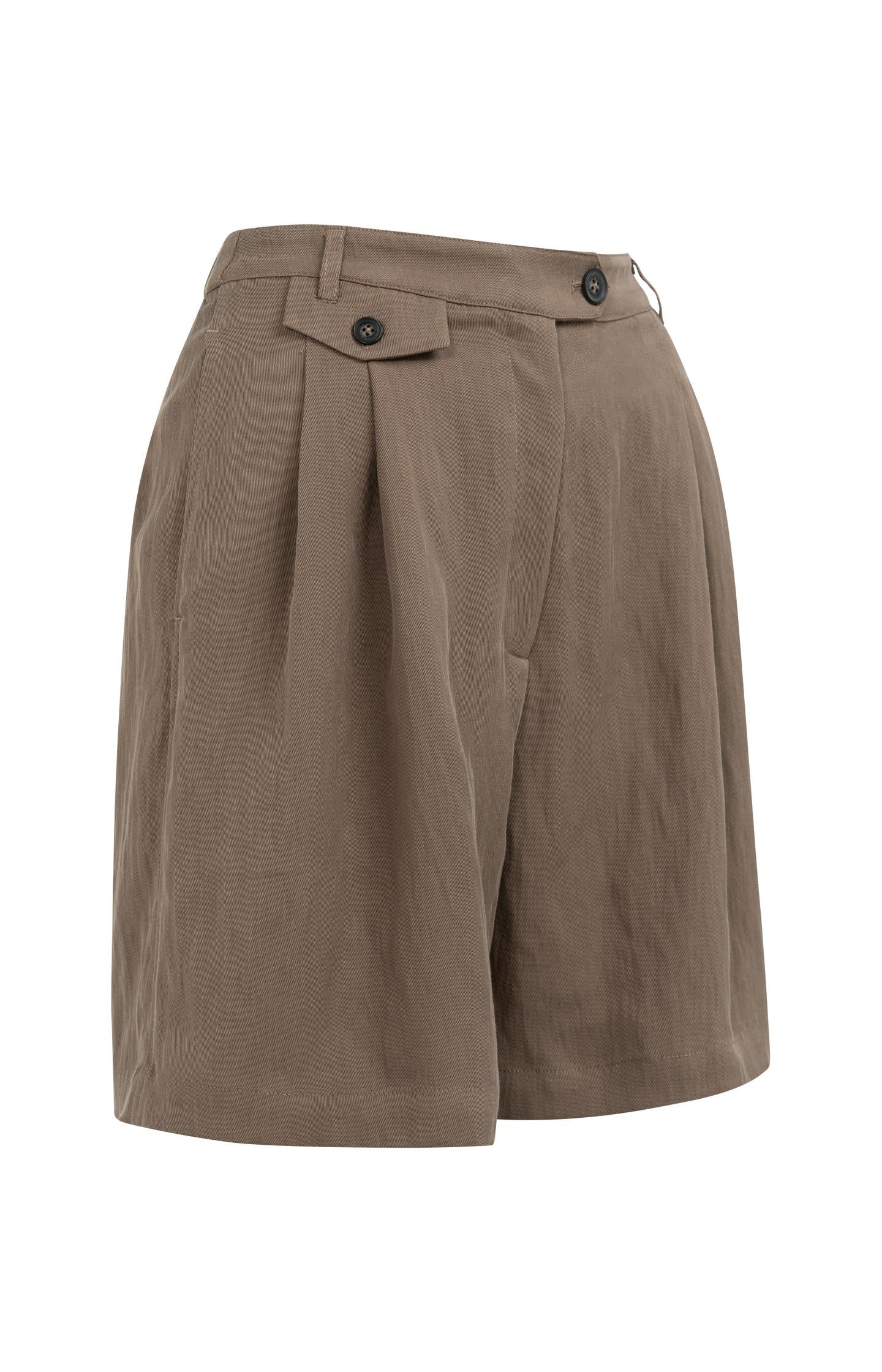 Woven longer length bermuda shorts