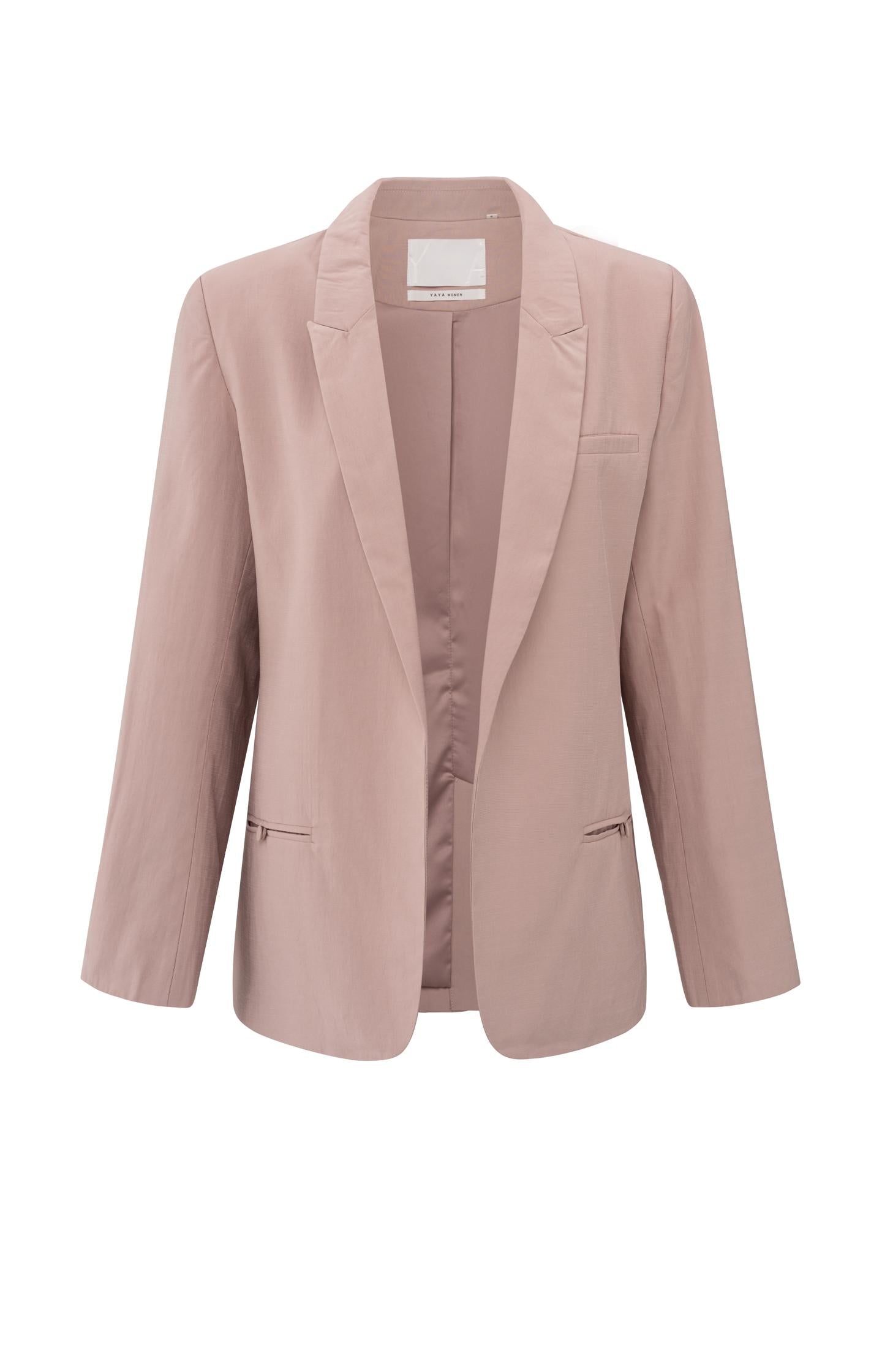 Woven loose-fit blazer with satin lining - Main Image