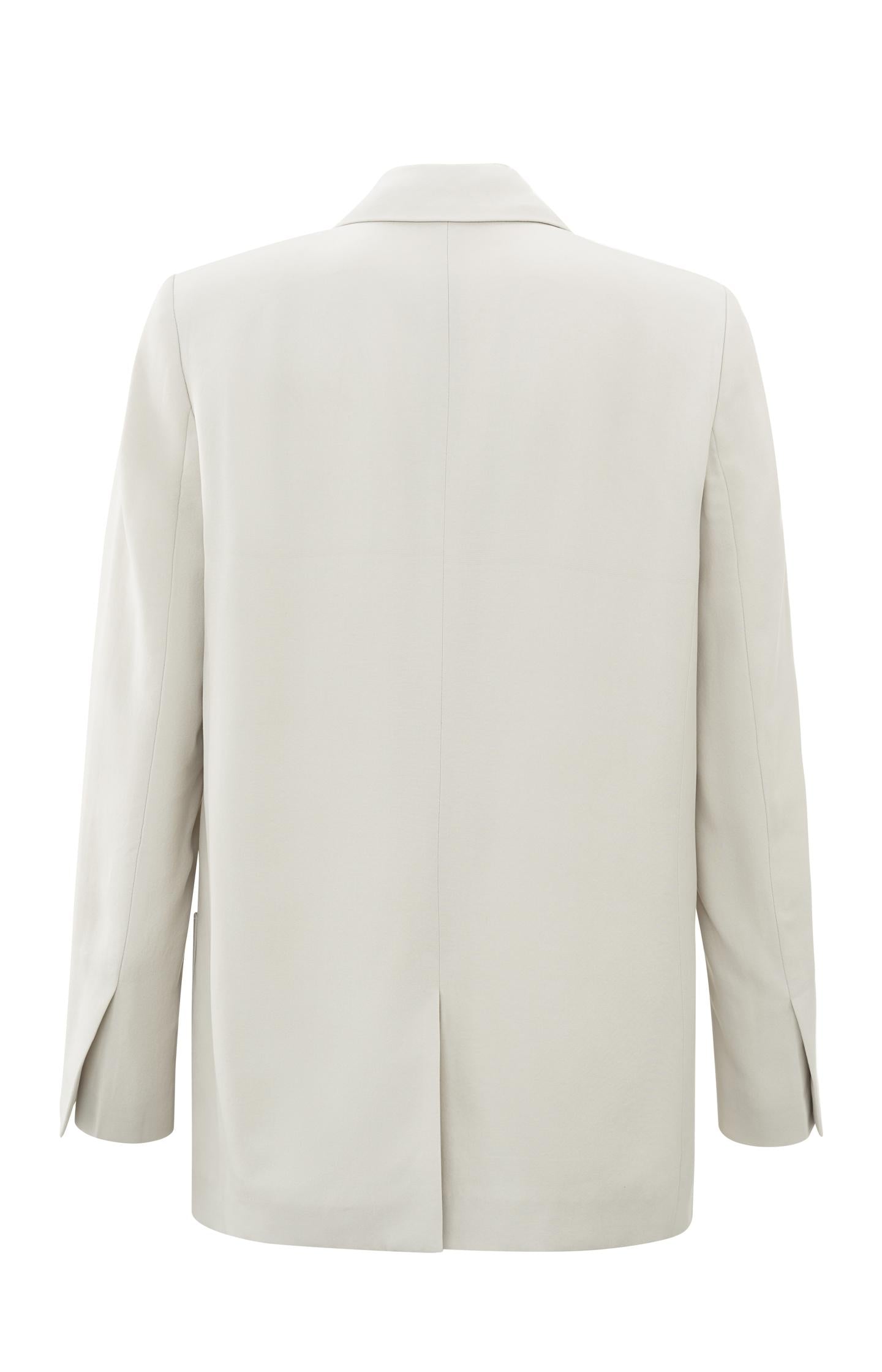 Woven oversized blazer with pockets, buttons and seam detail