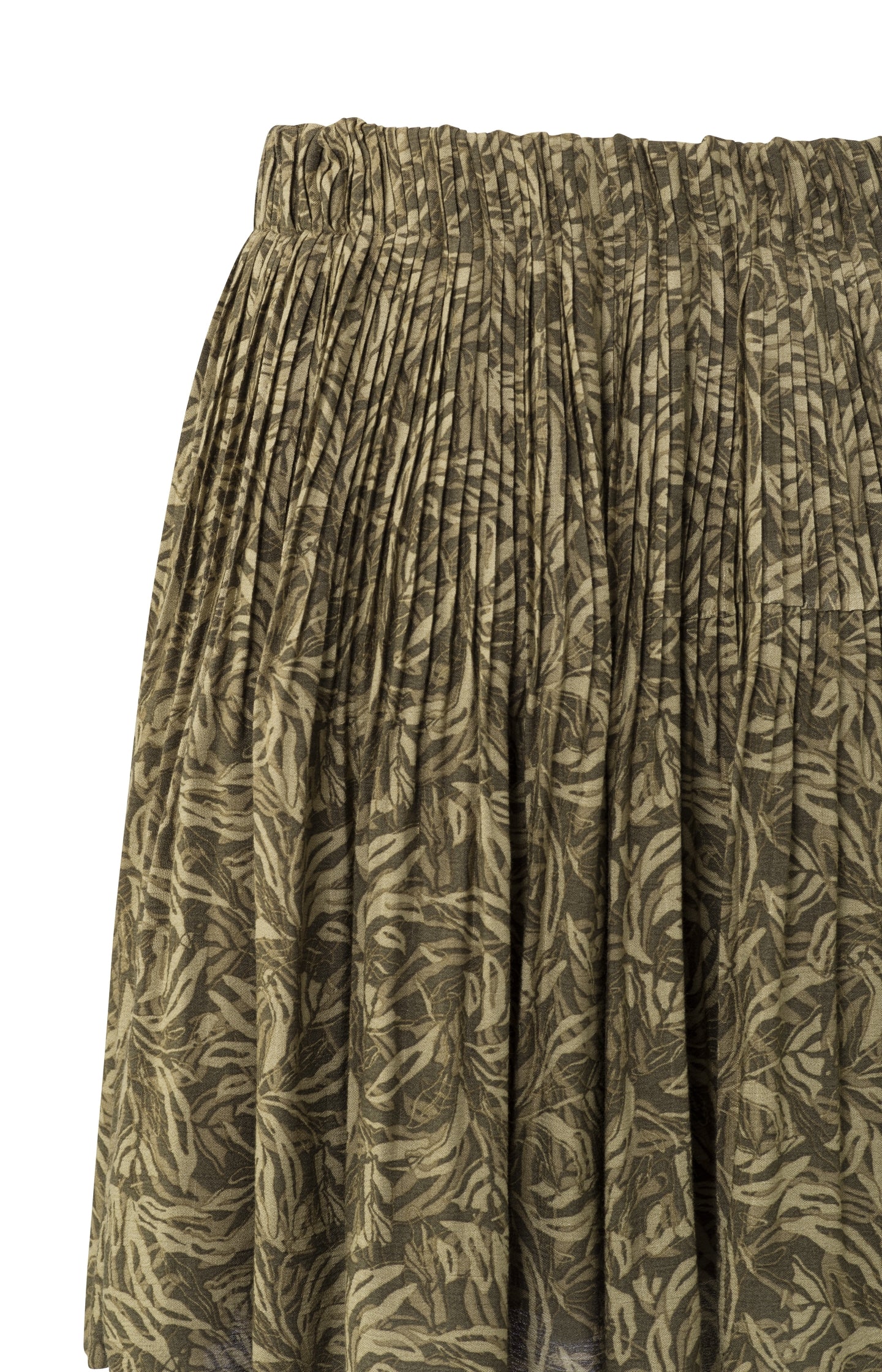 Woven pleated skirt in a flowy fit with print