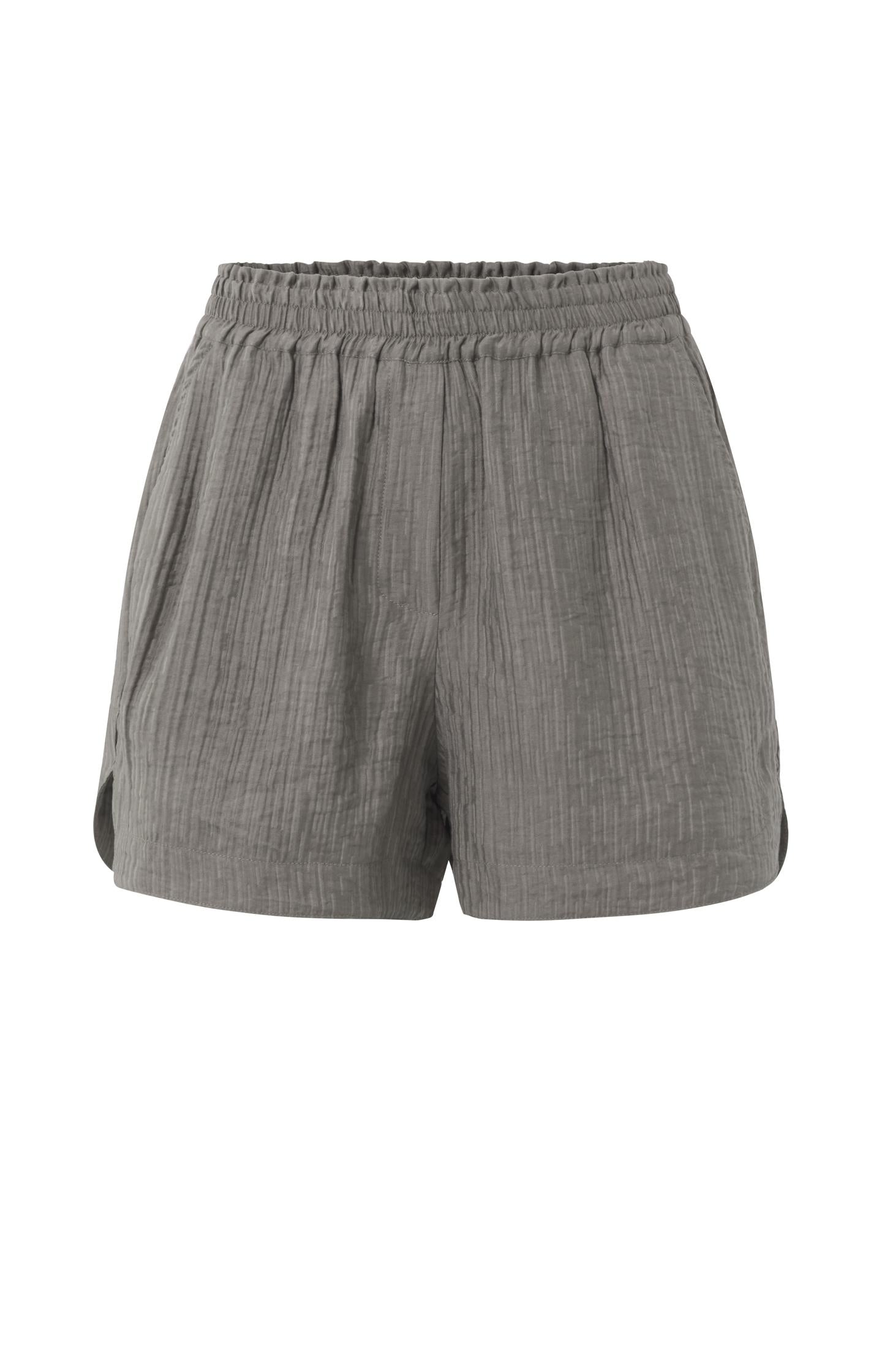 Woven shorts with elastic waist and side pockets - Type: product