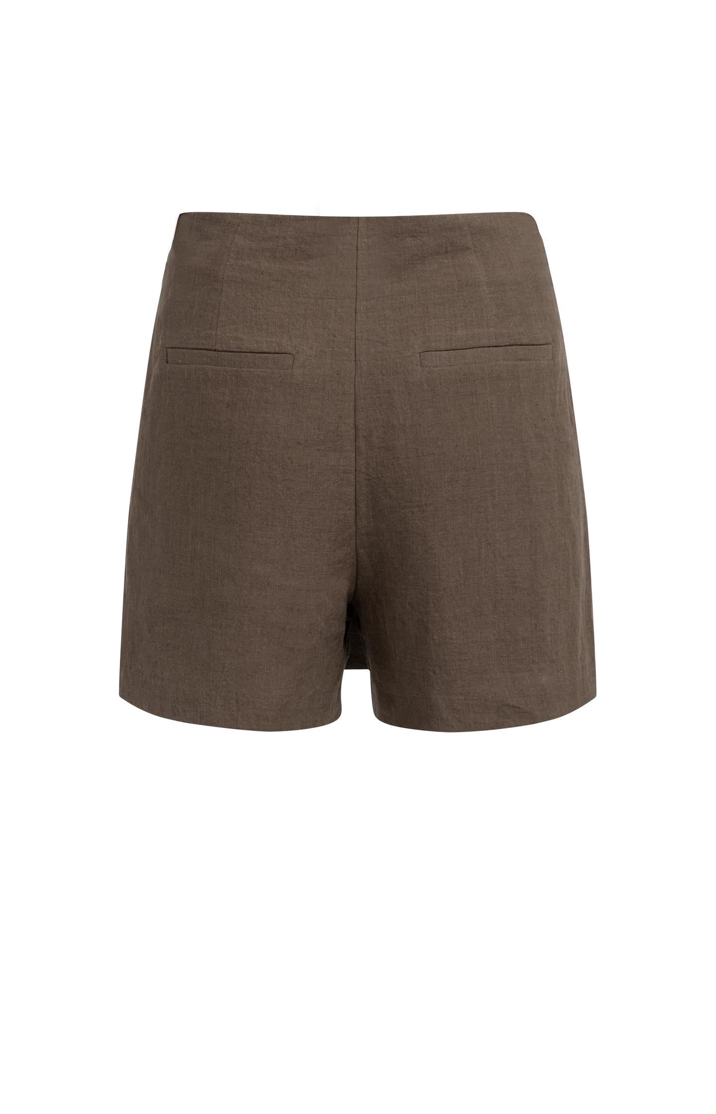 Woven skort with wrap