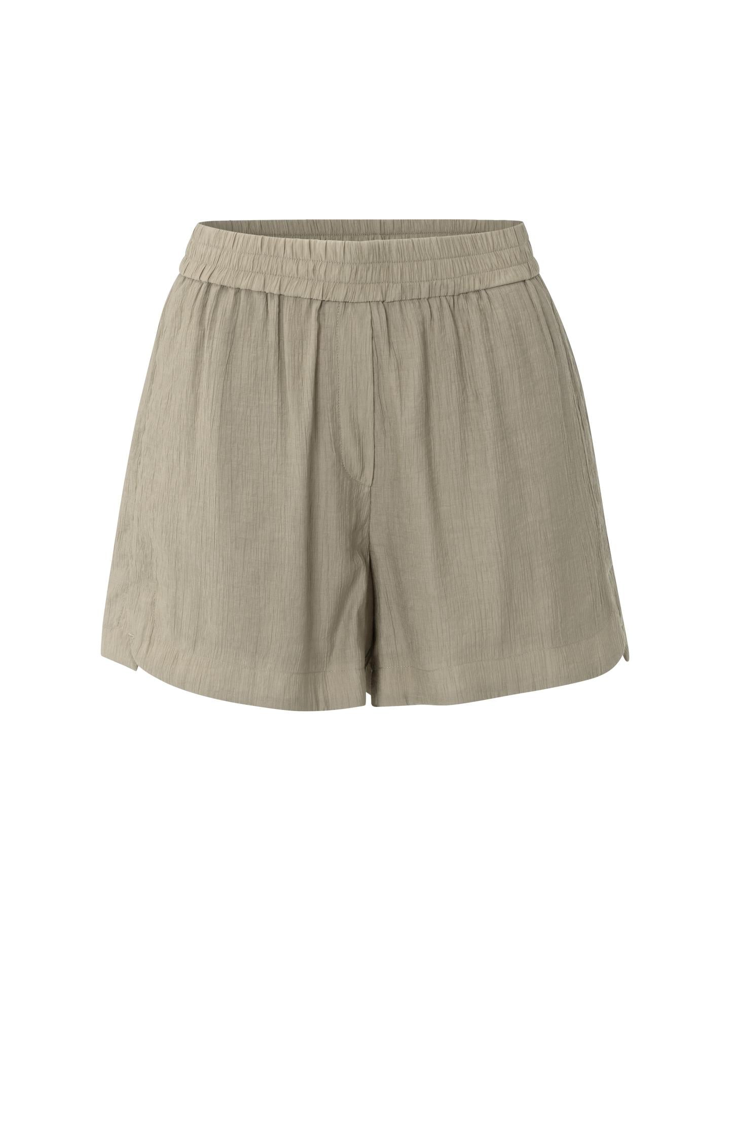 Woven structured shorts with elastic waistband - Type: product