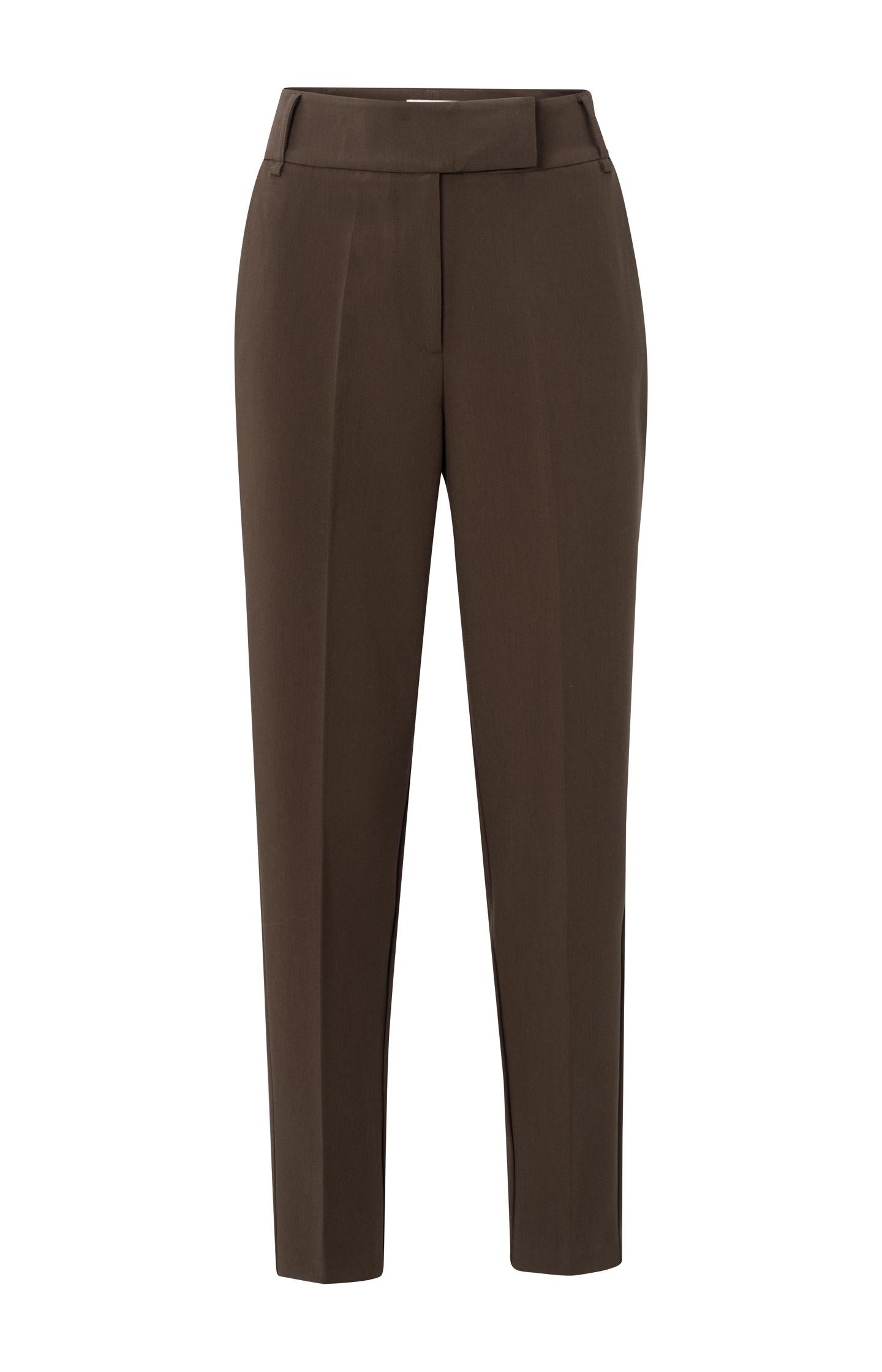 Woven trousers with high waist and straight legs - Type: product