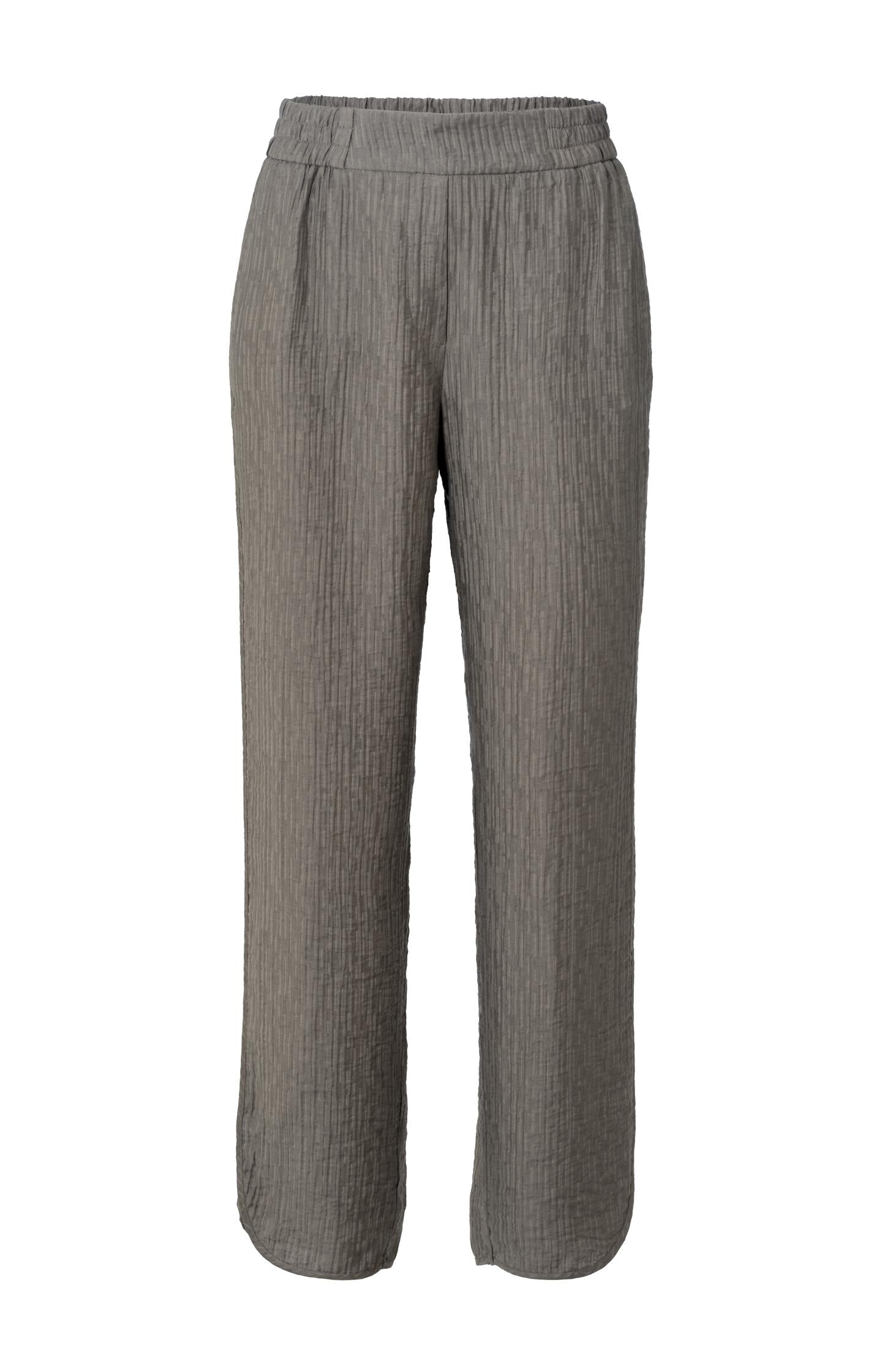 Woven trousers with side pockets and elastic waist - Type: product