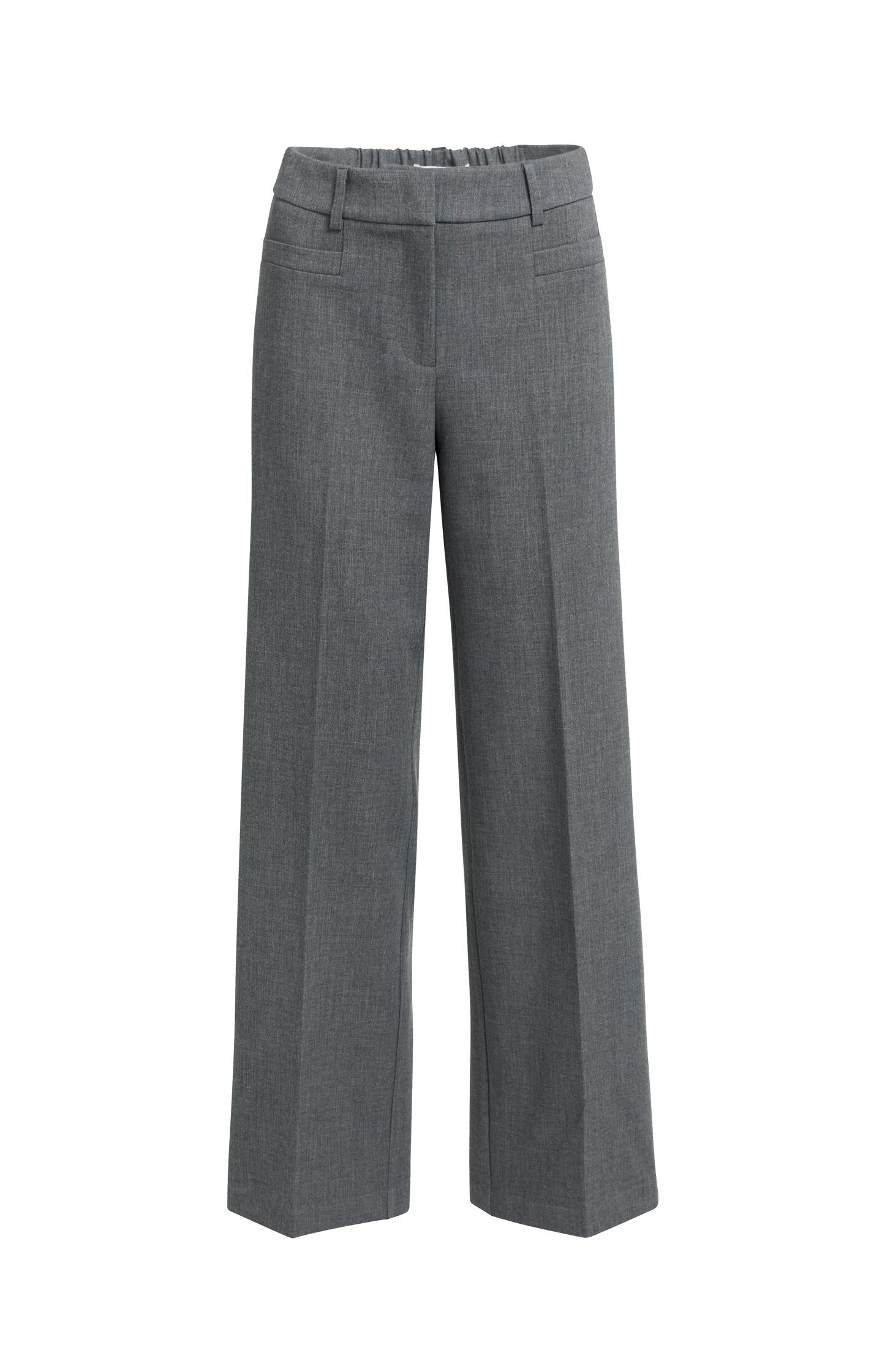 Woven trousers with straight legs
