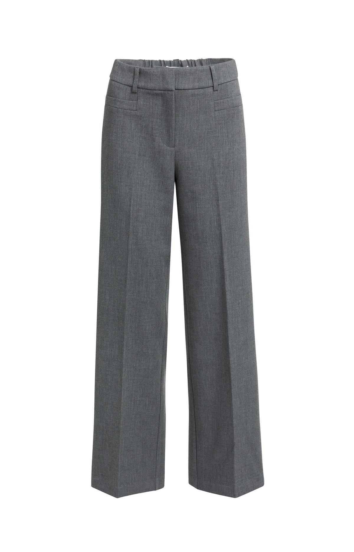 Woven trousers with straight legs