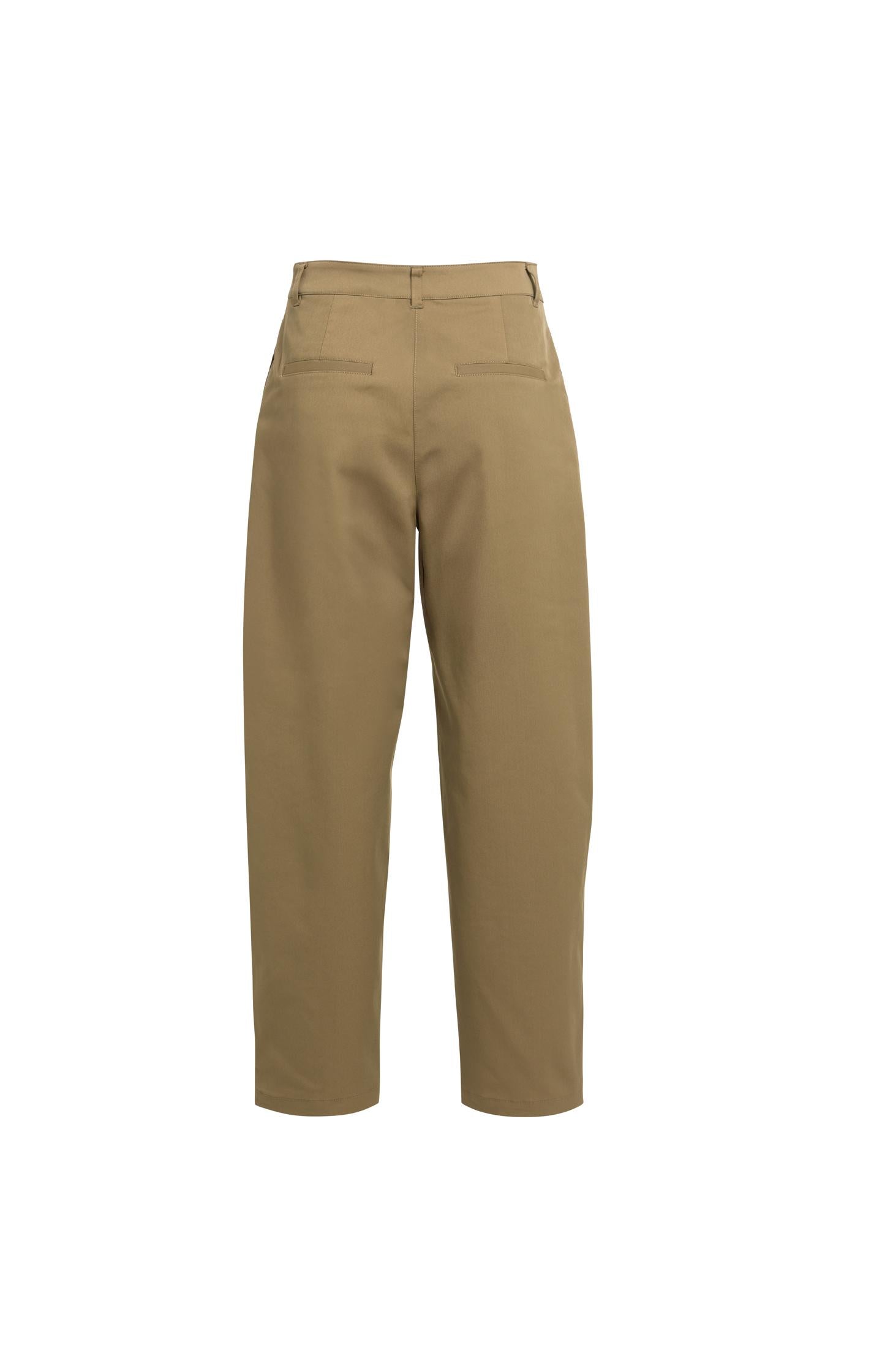 Woven trousers with straight legs and seam details
