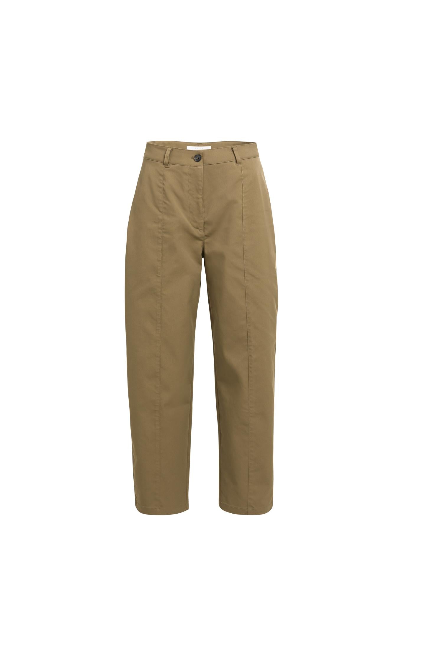 Woven trousers with straight legs and seam details
