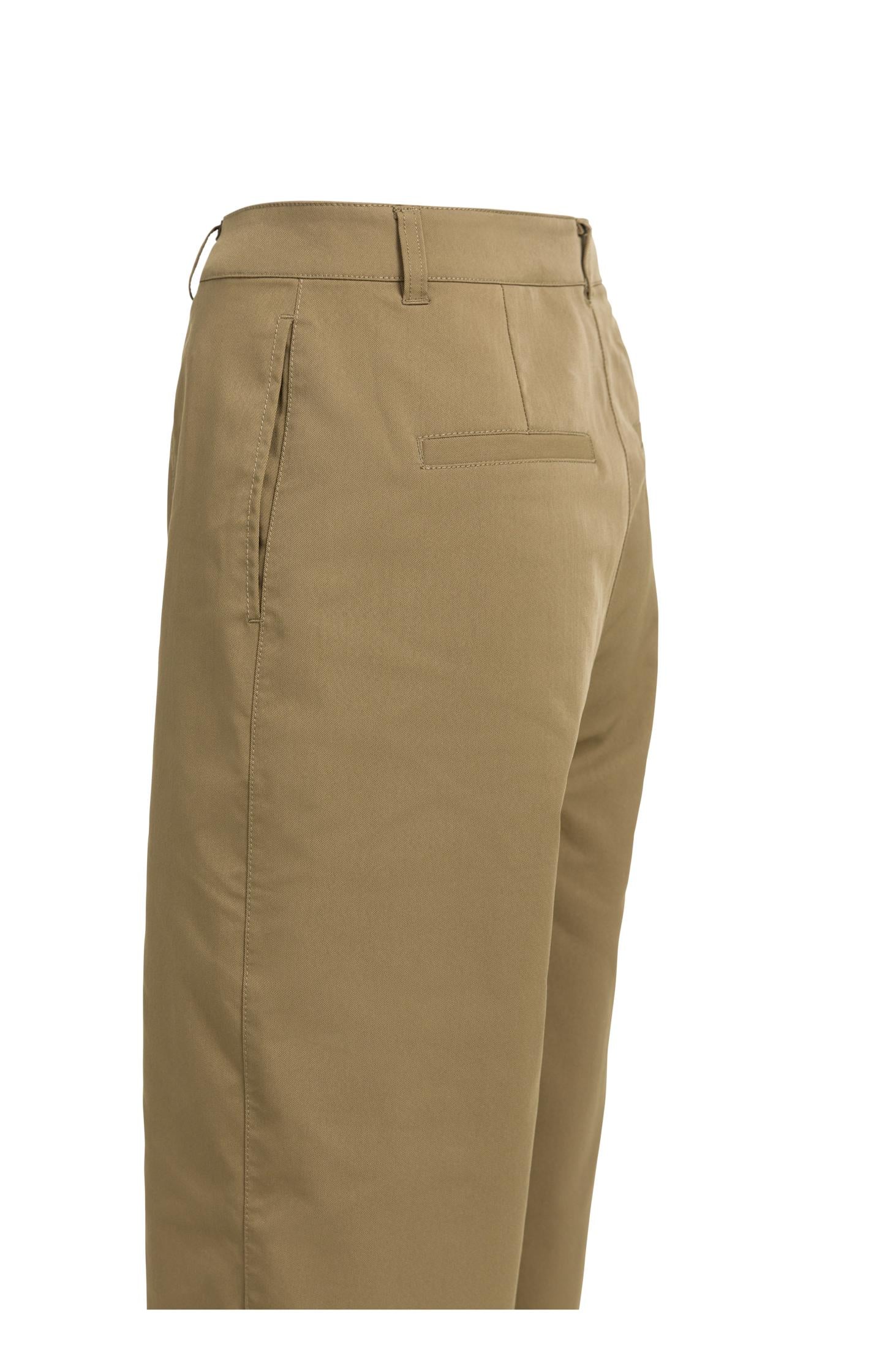Woven trousers with straight legs and seam details
