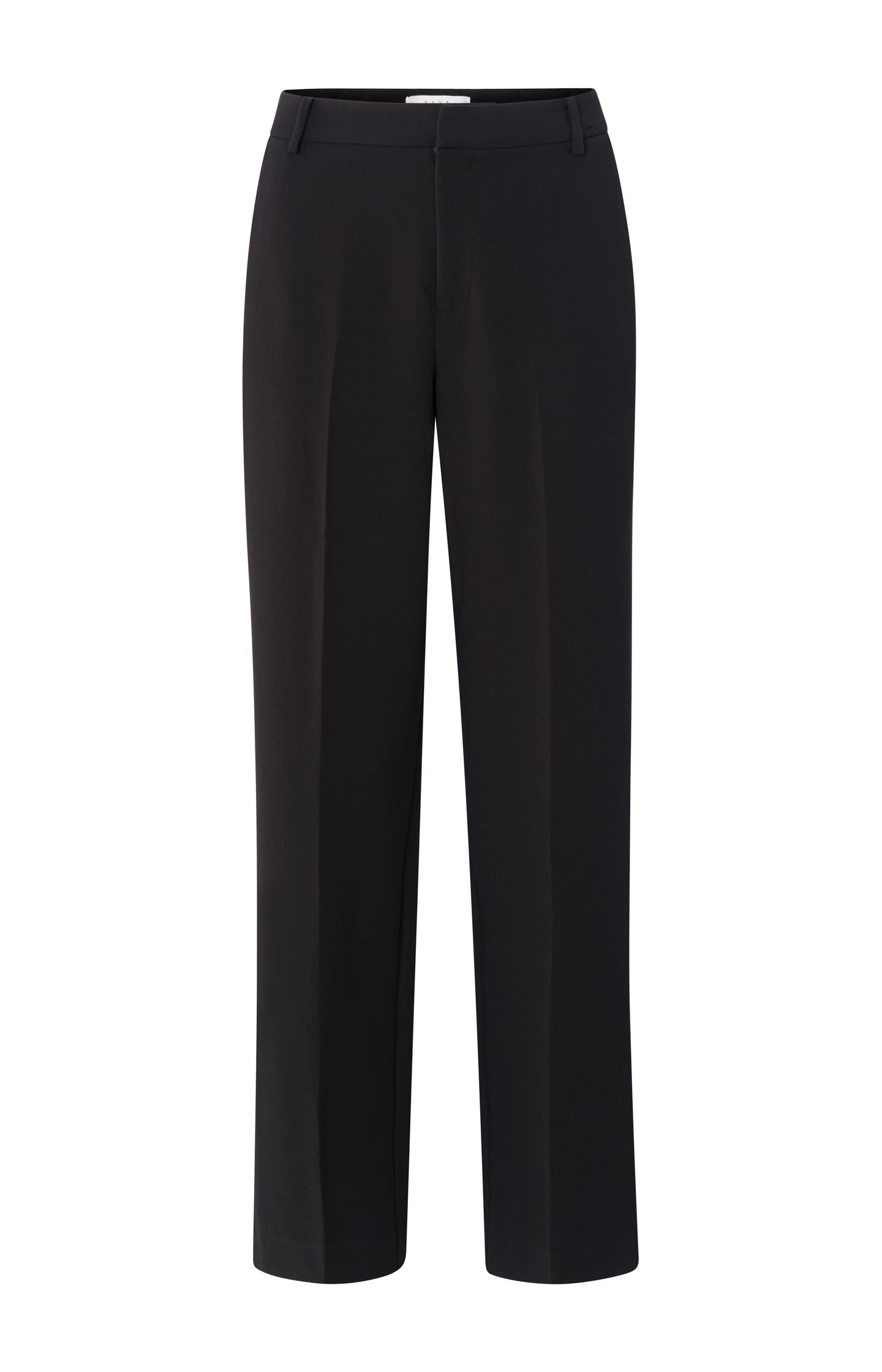 Woven trousers with wide leg, pockets and elastic waist - Type: product