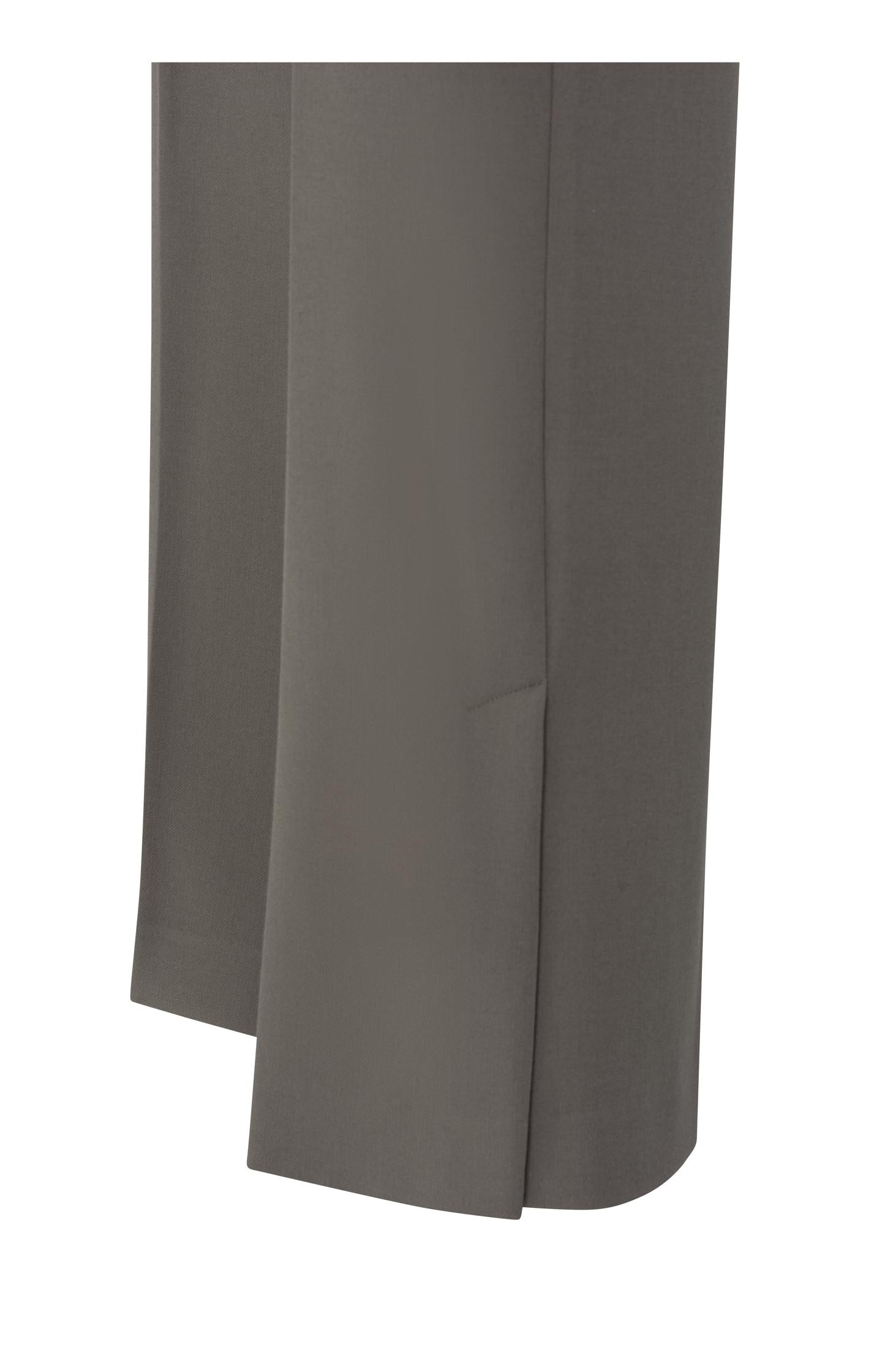 Woven trousers with wide leg, pockets and elastic waist