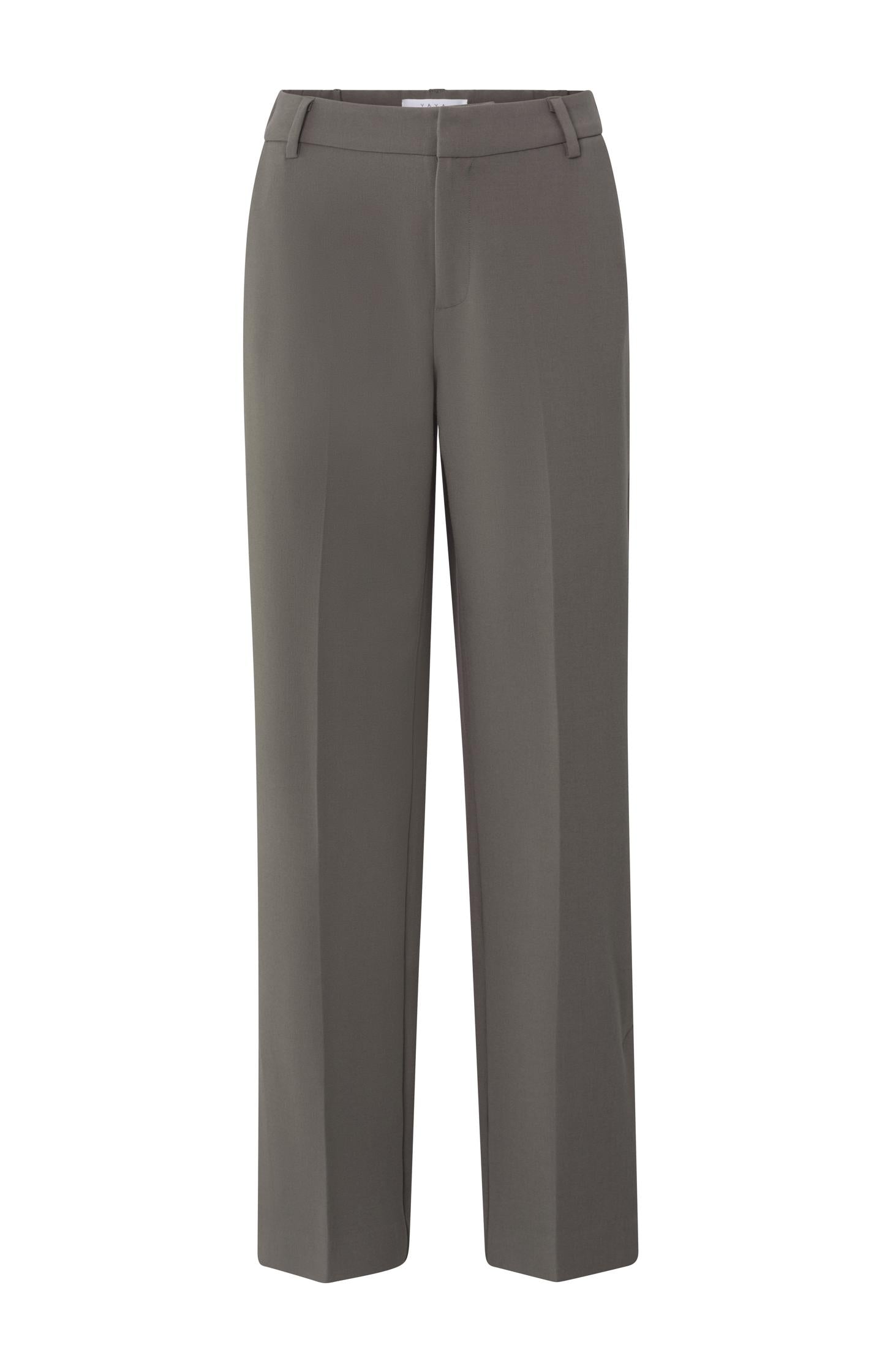 Woven trousers with wide leg, pockets and elastic waist - Type: product