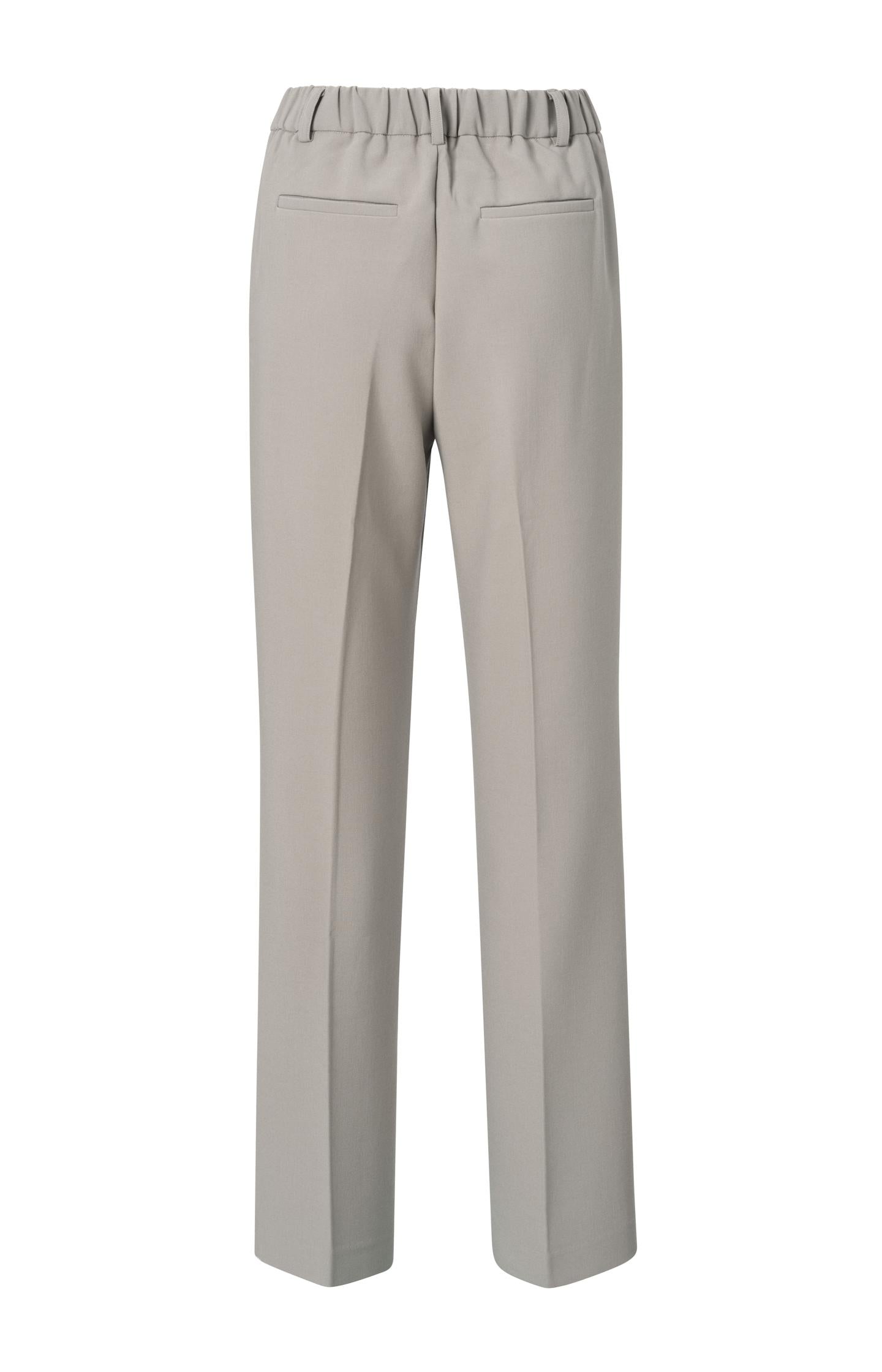 Woven trousers with wide legs and elastic waistband