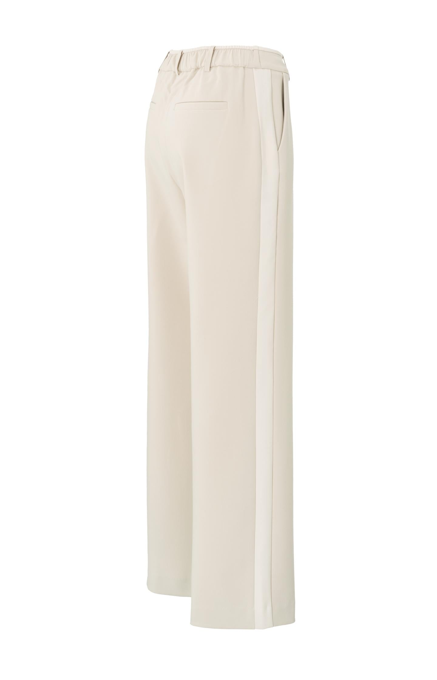 Woven trousers with wide legs and side stripe details