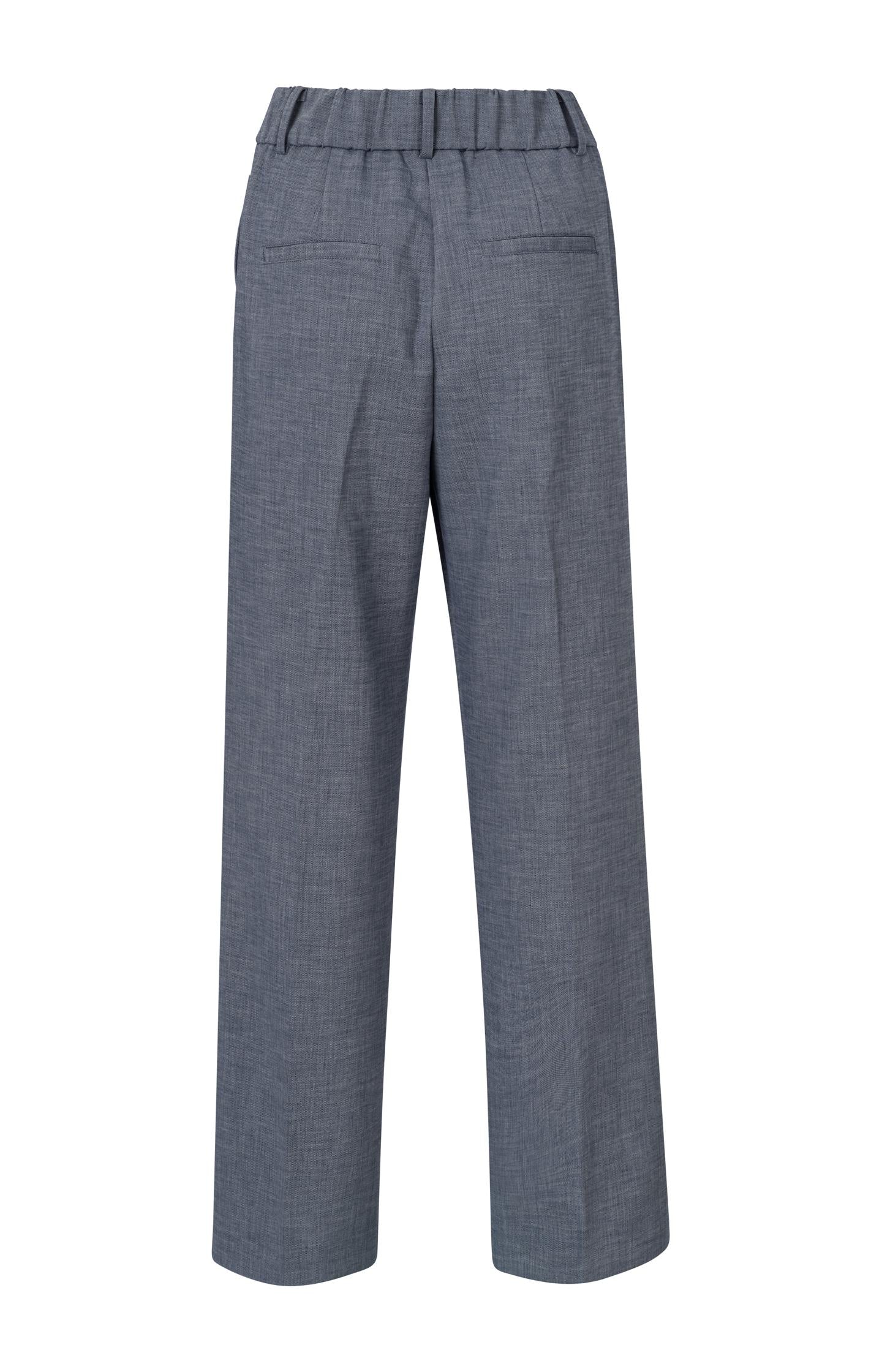 Woven trousers with wide legs, pockets and pleat details