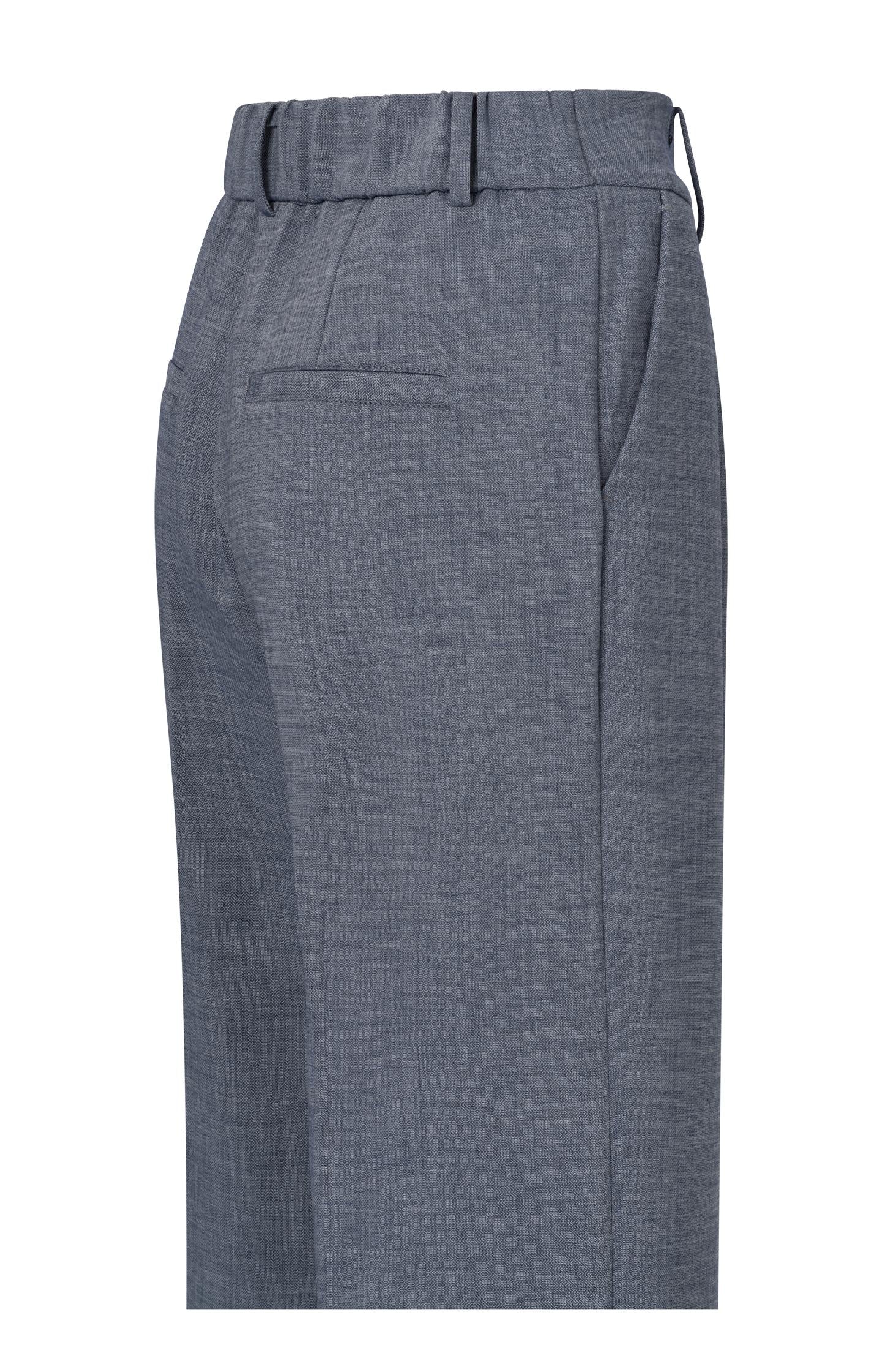 Woven trousers with wide legs, pockets and pleat details