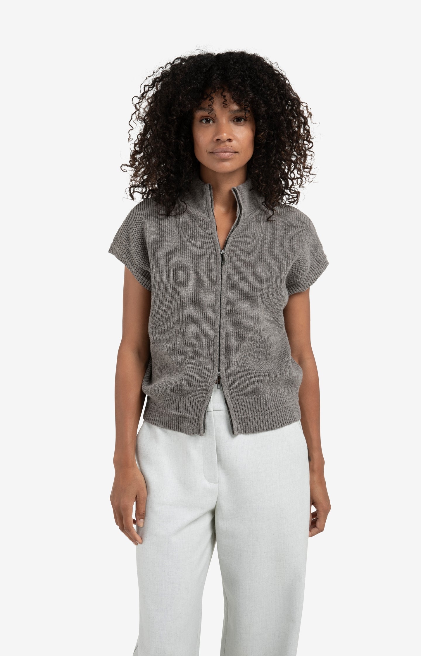 Woven wide leg trousers with belt