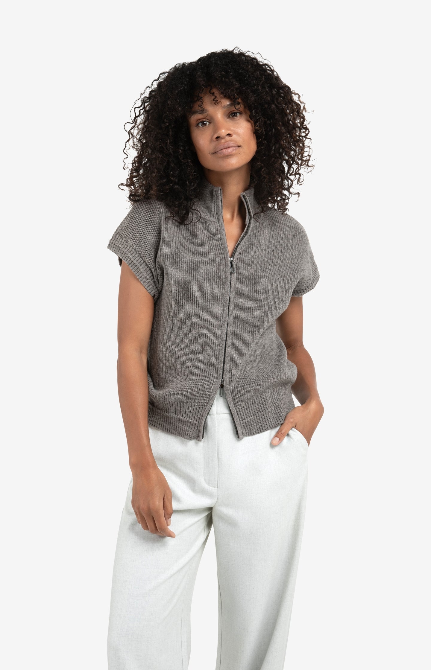 Woven wide leg trousers with belt