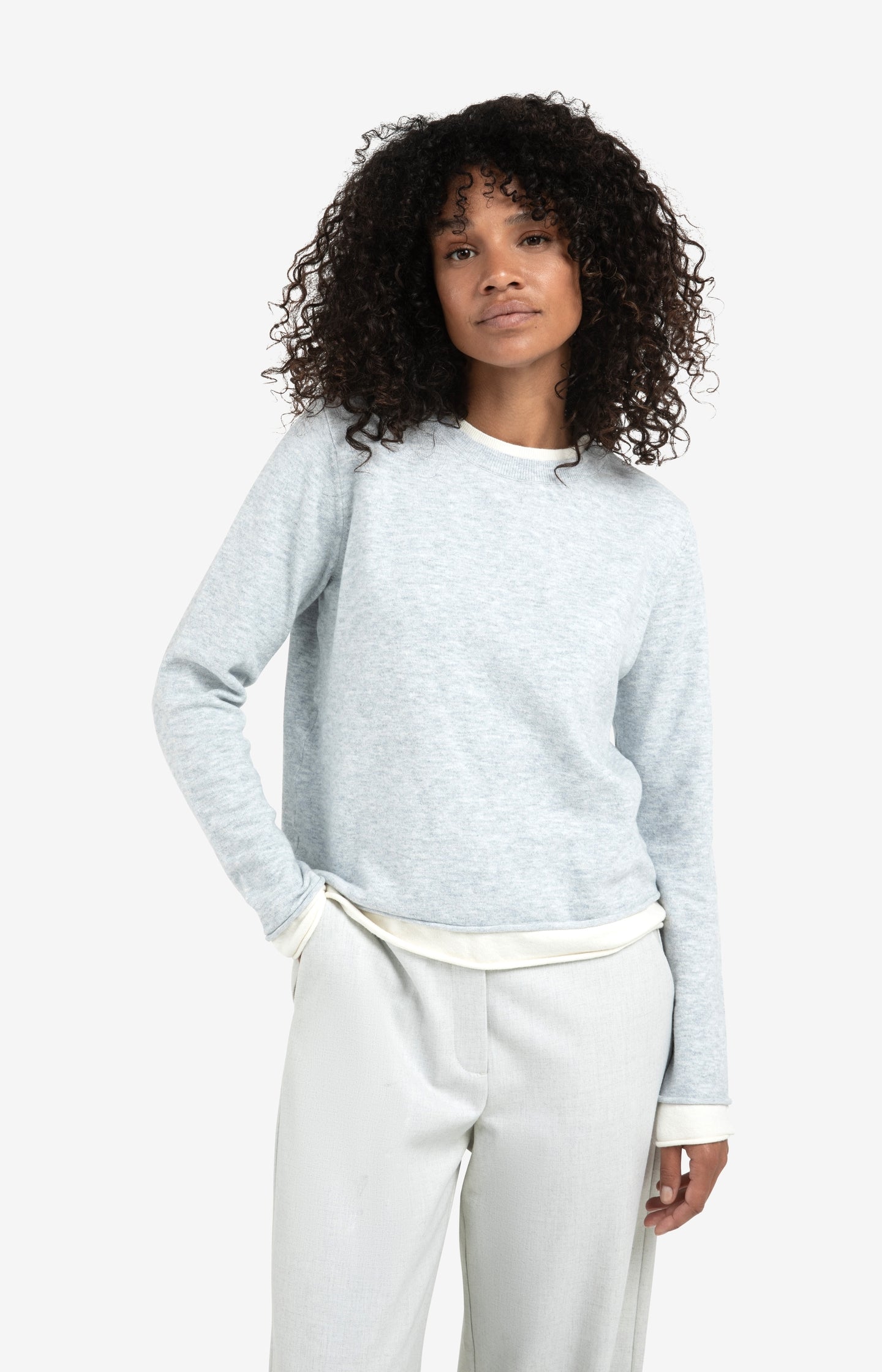 Woven wide leg trousers with belt