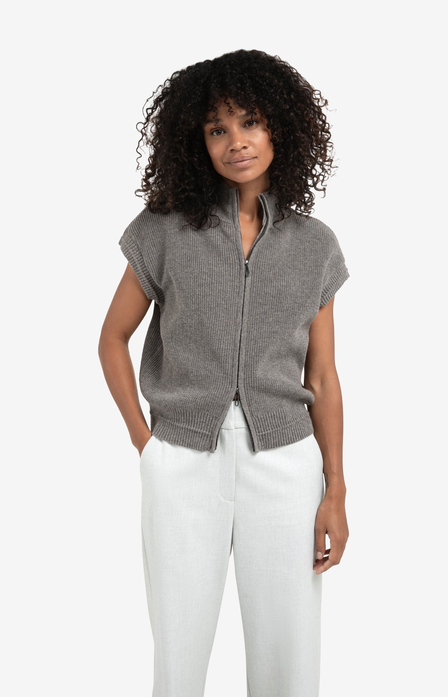 Woven wide leg trousers with belt
