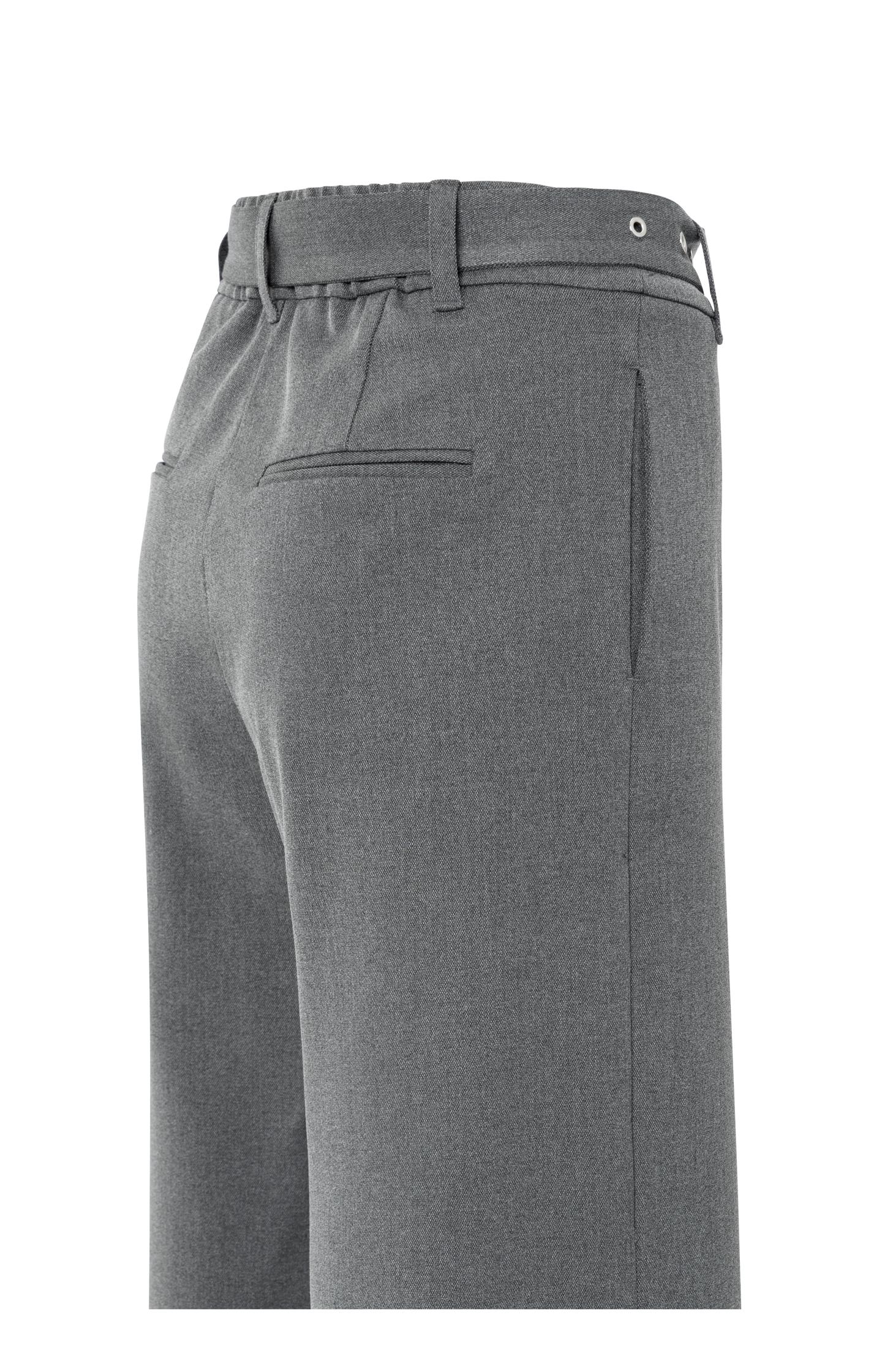 Woven wide leg trousers with belt