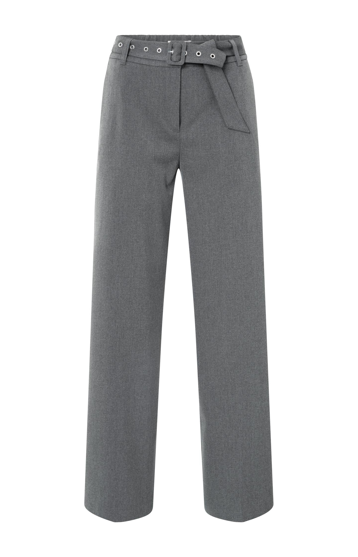 Woven wide leg trousers with belt - Type: product