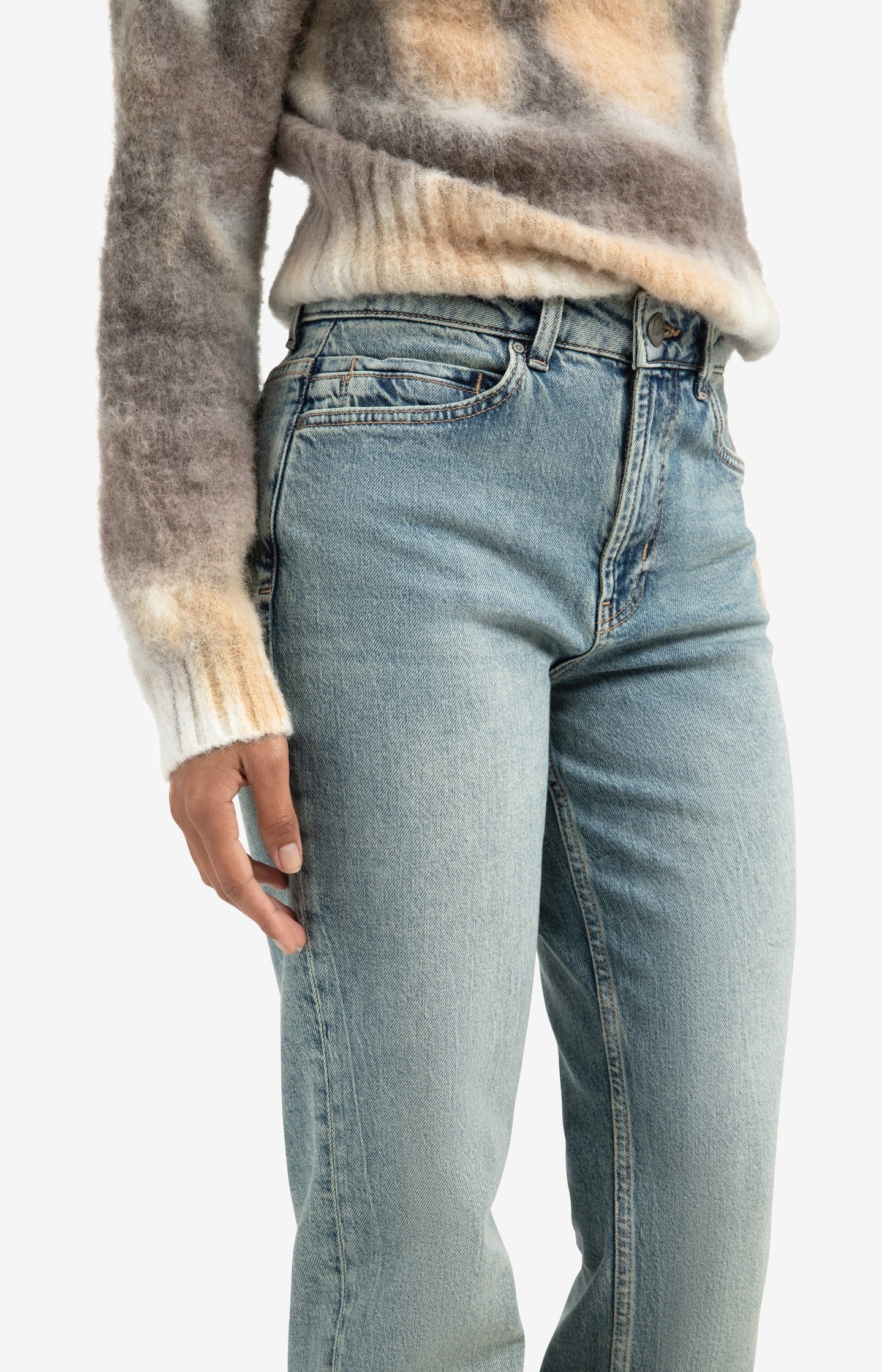 Woven wide leg trousers with belt
