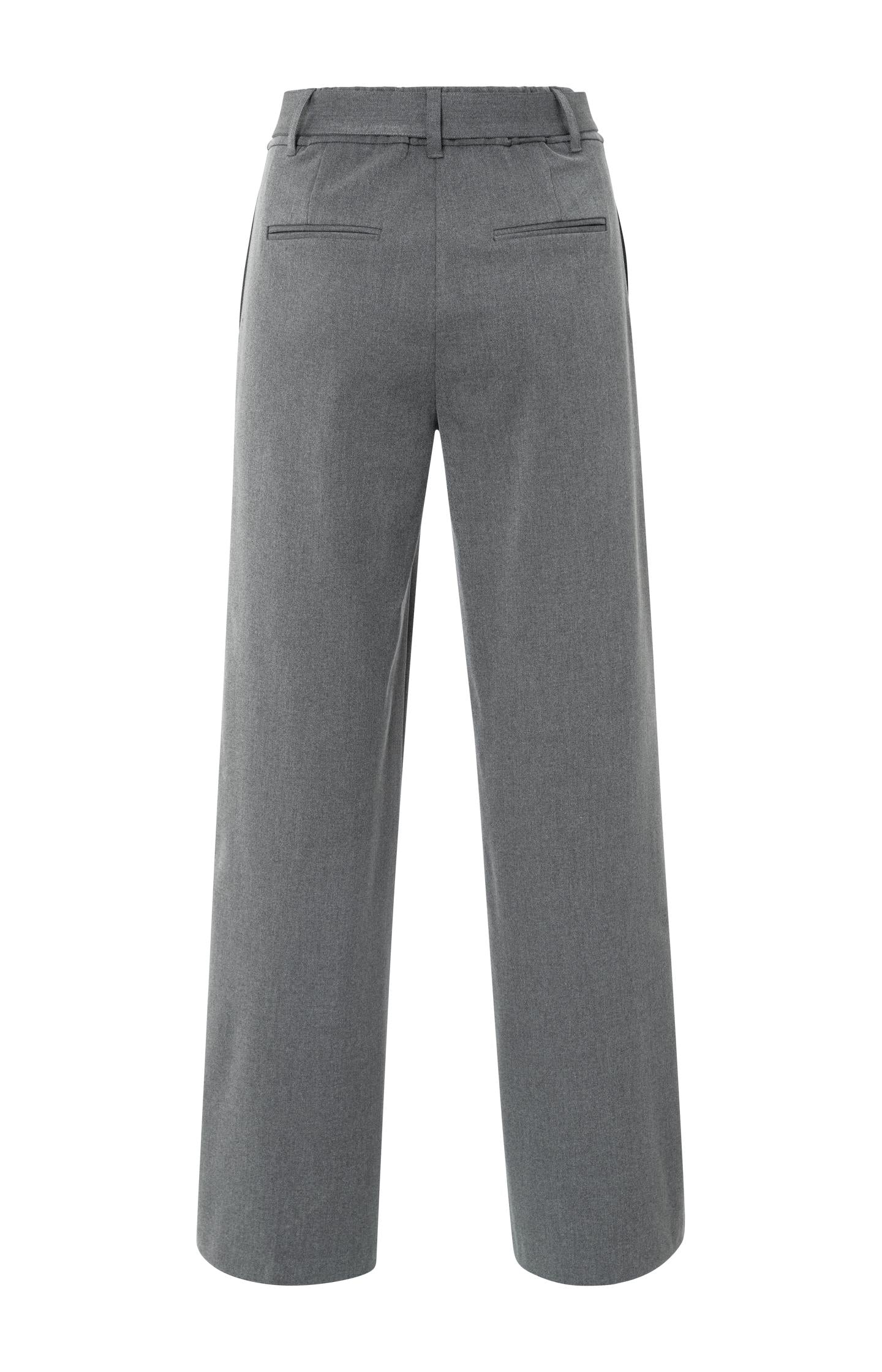 Woven wide leg trousers with belt