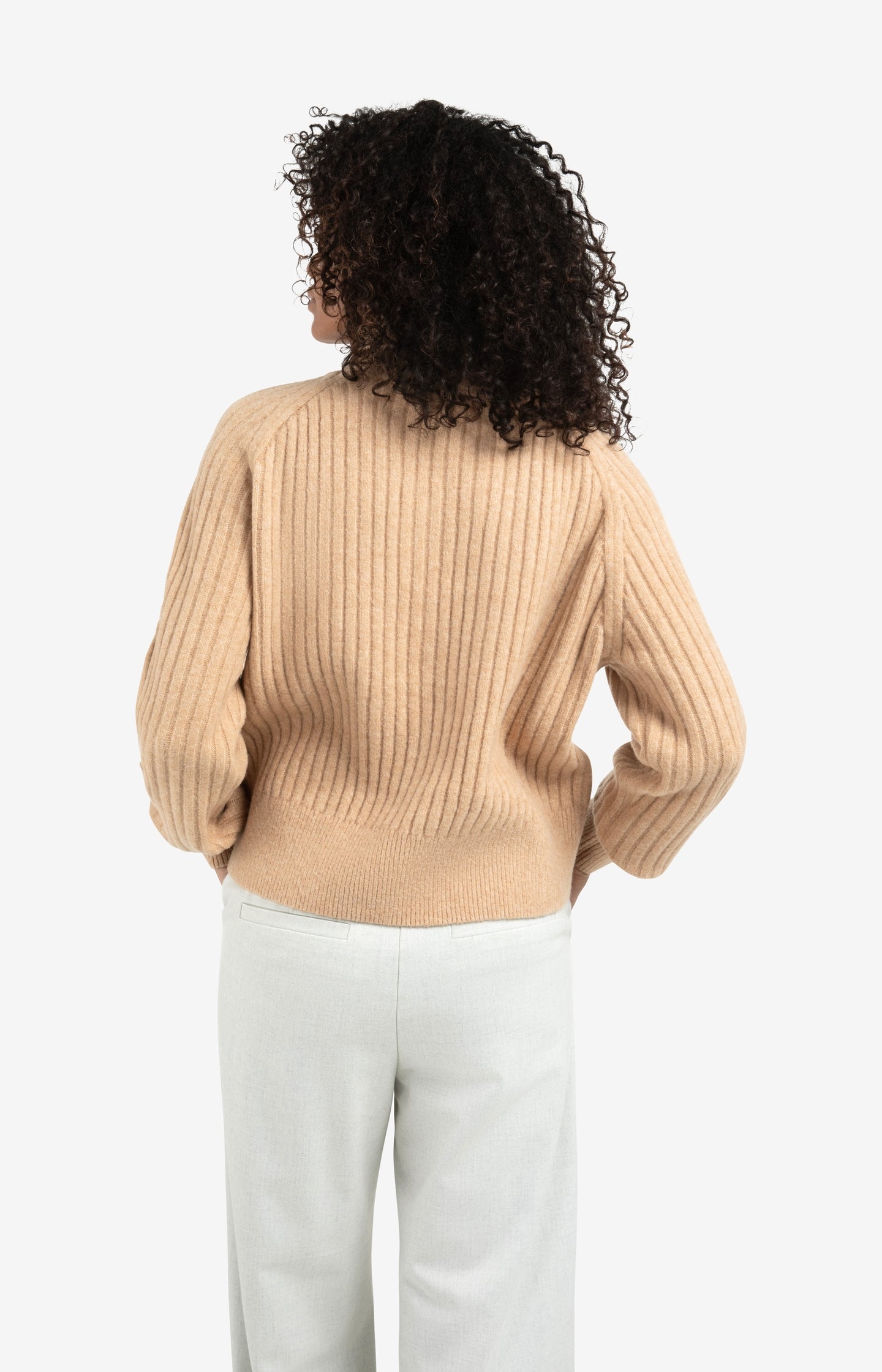 Woven wide leg trousers with belt