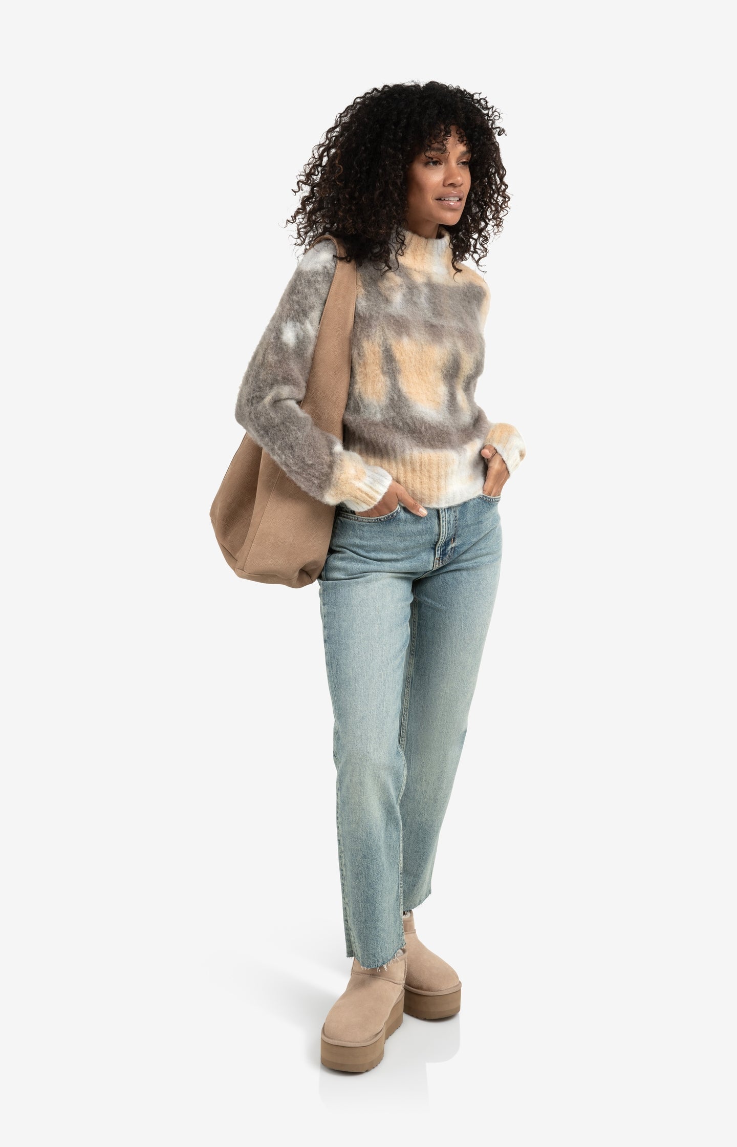 Woven wide leg trousers with belt