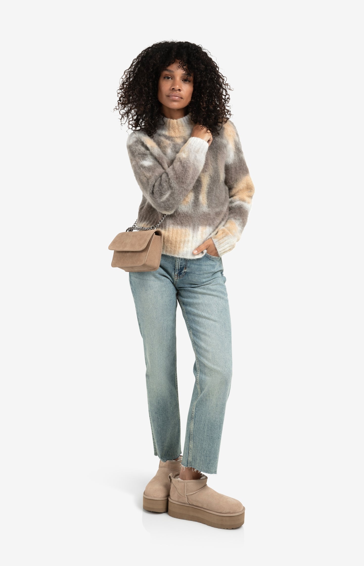 Woven wide leg trousers with belt