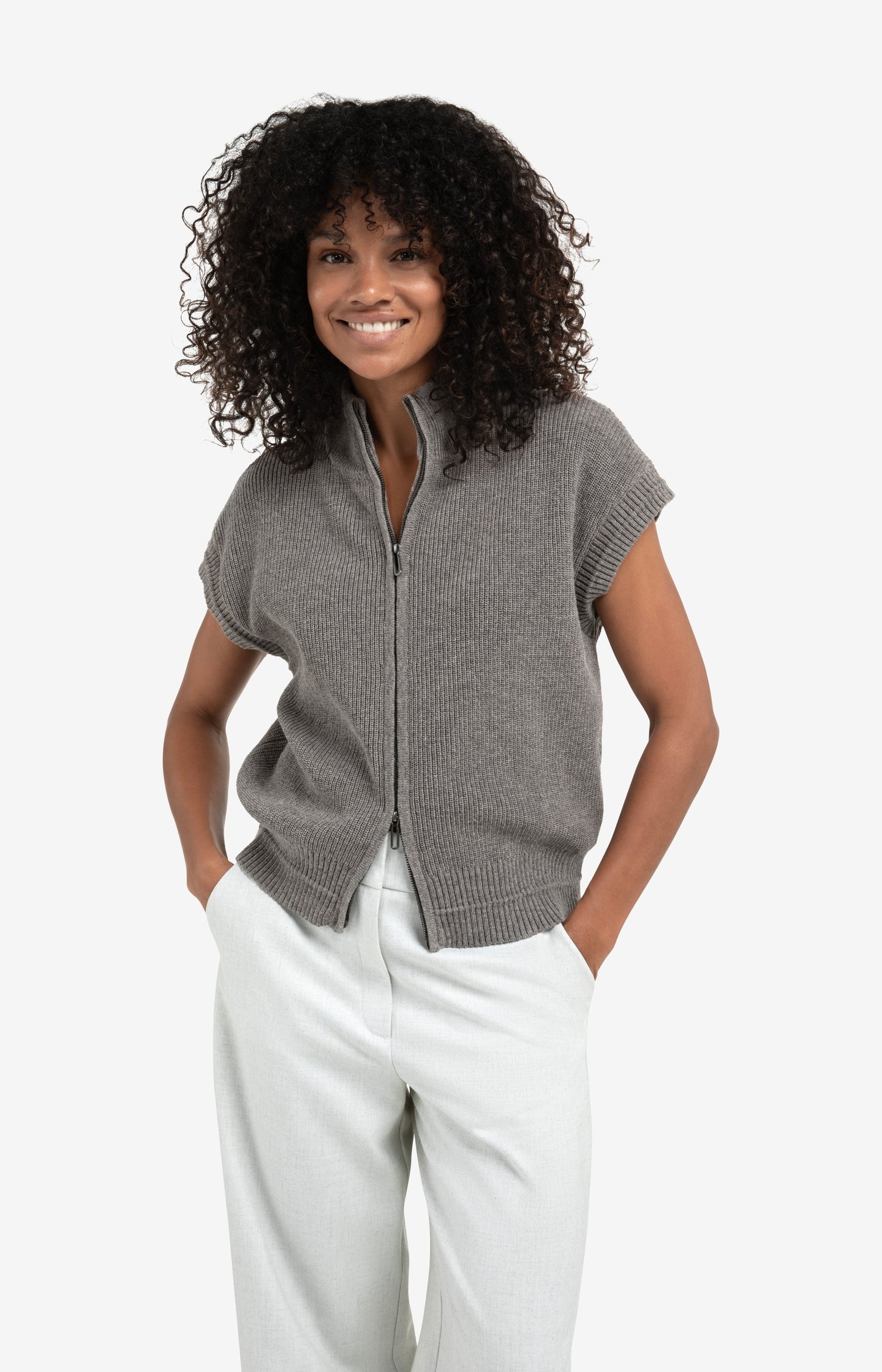 Woven wide leg trousers with belt
