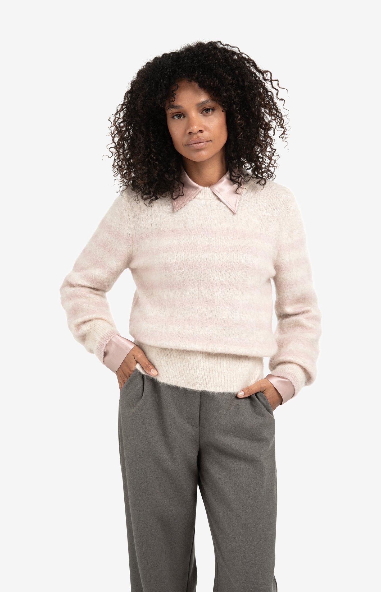 Woven wide leg trousers with belt