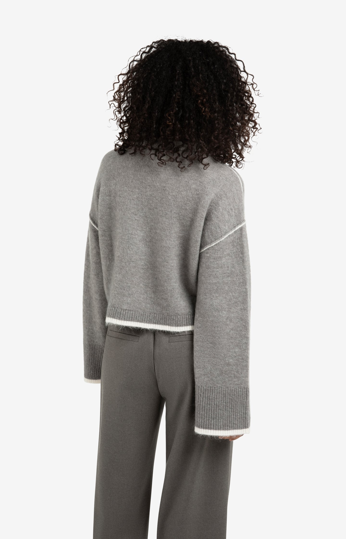 Woven wide leg trousers with belt