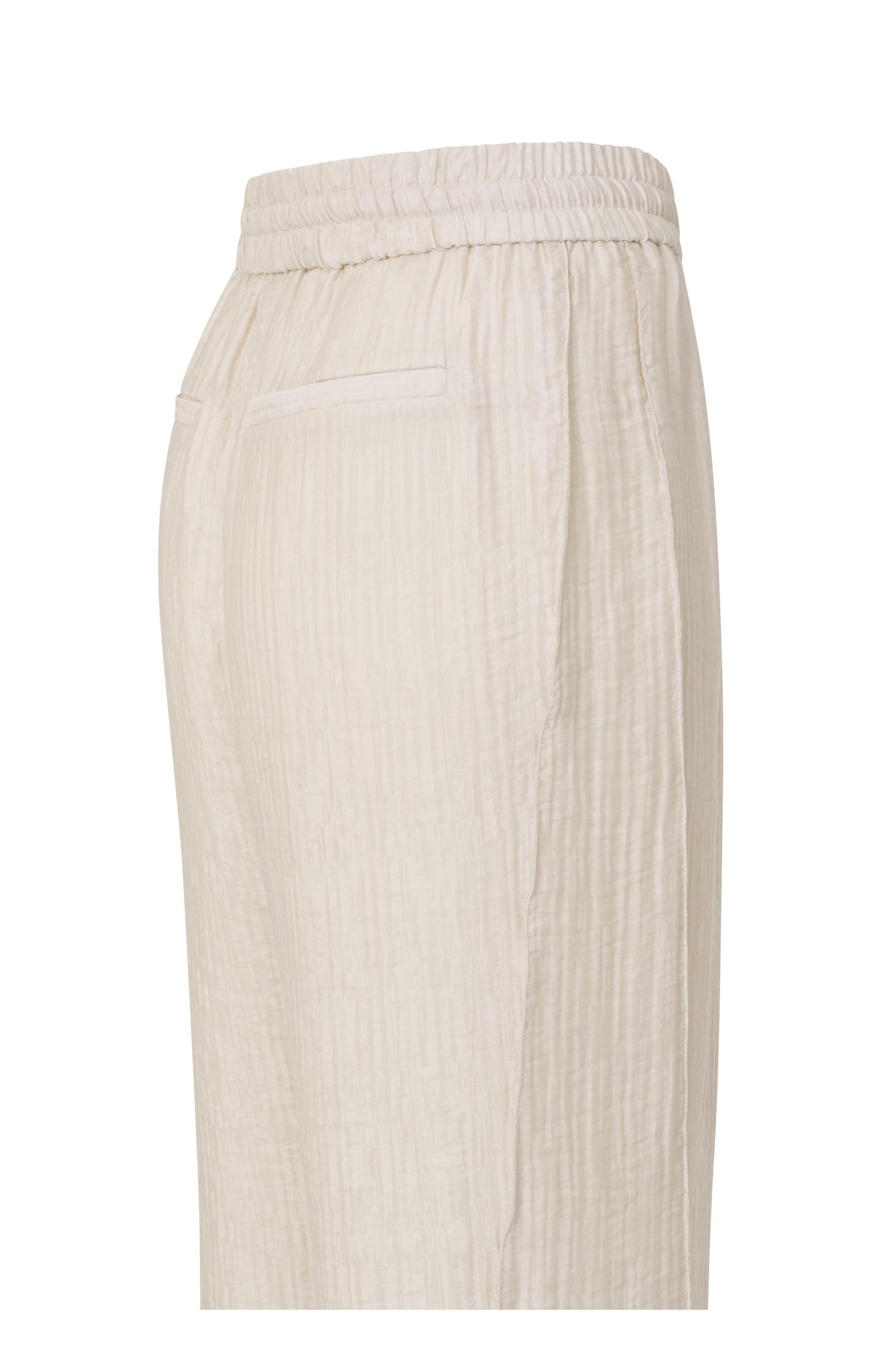 Woven wide leg trousers with drawstring in airy fit - Moonstruck Grey