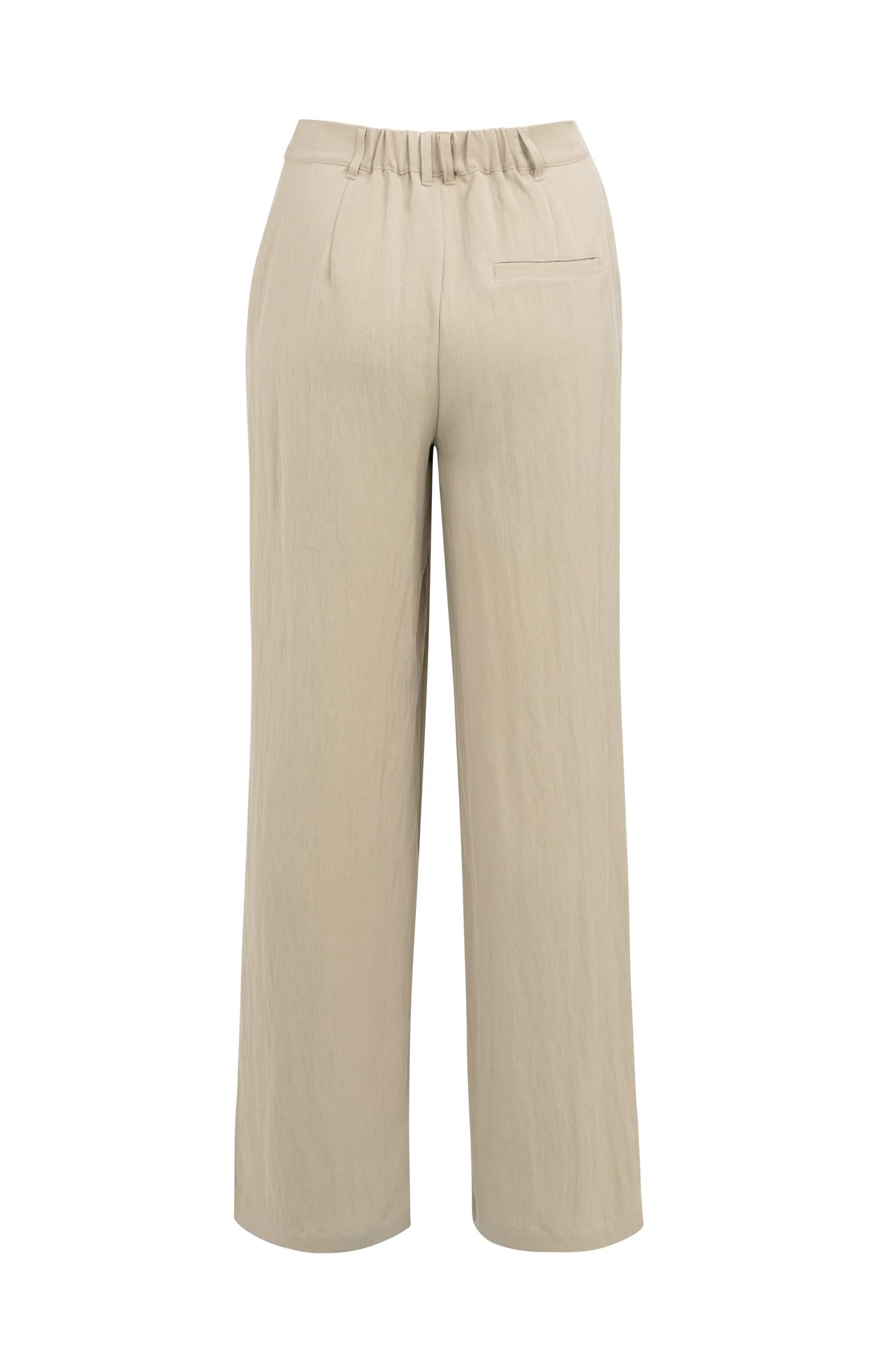 Woven wide leg trousers with pleats (L32)
