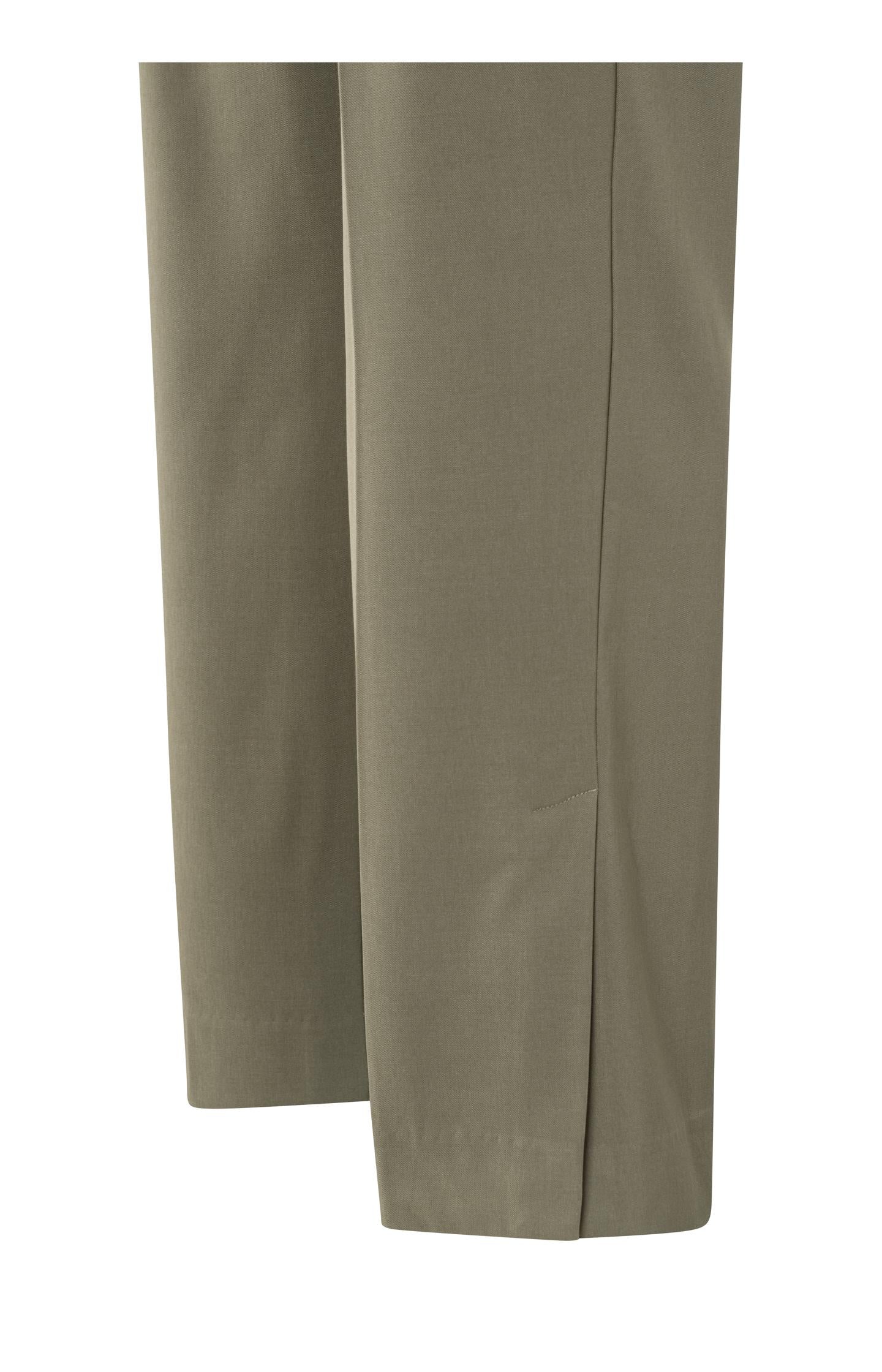 Woven wide leg trousers with pocket detail and slit