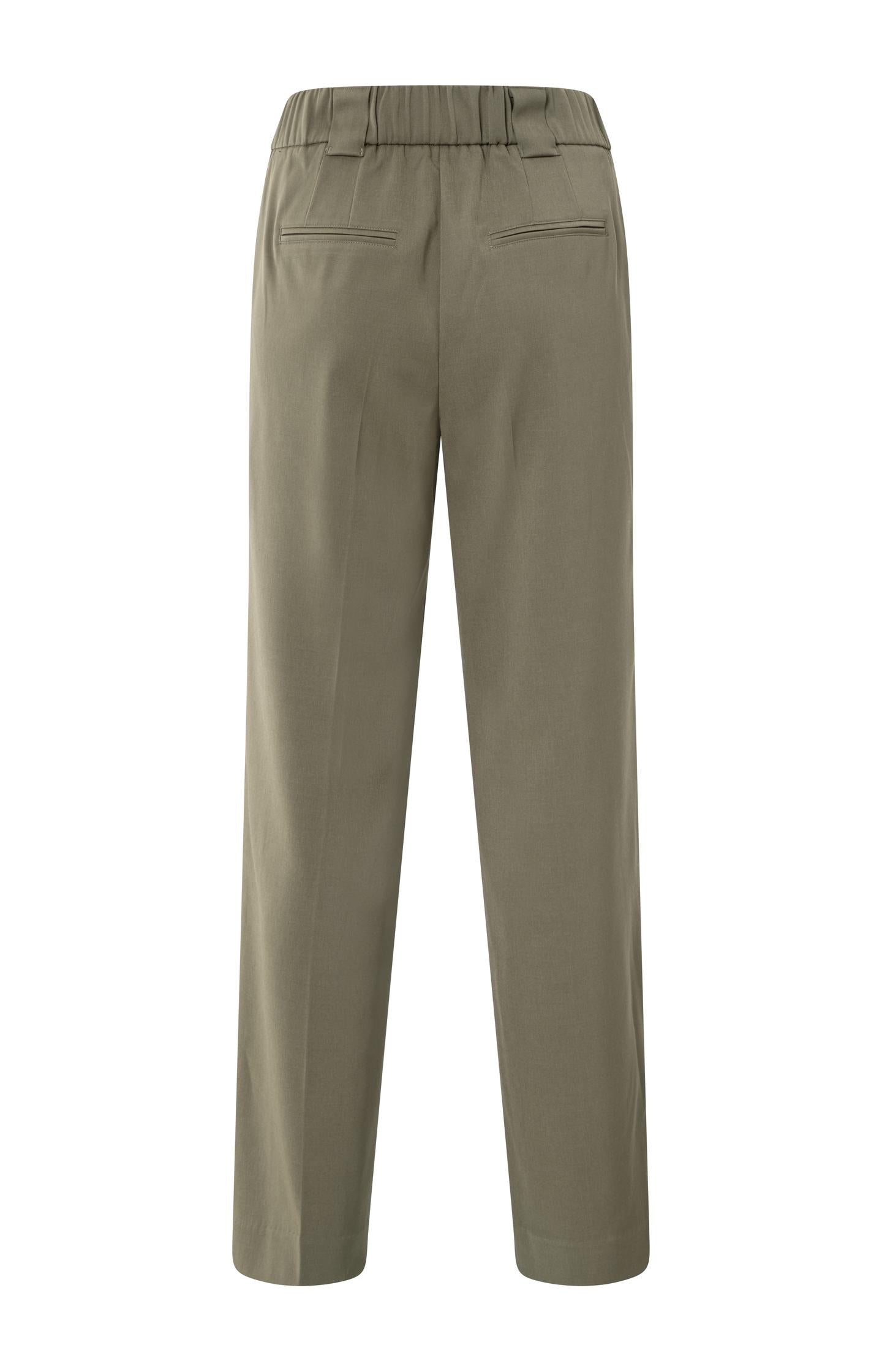 Woven wide leg trousers with pocket detail and slit