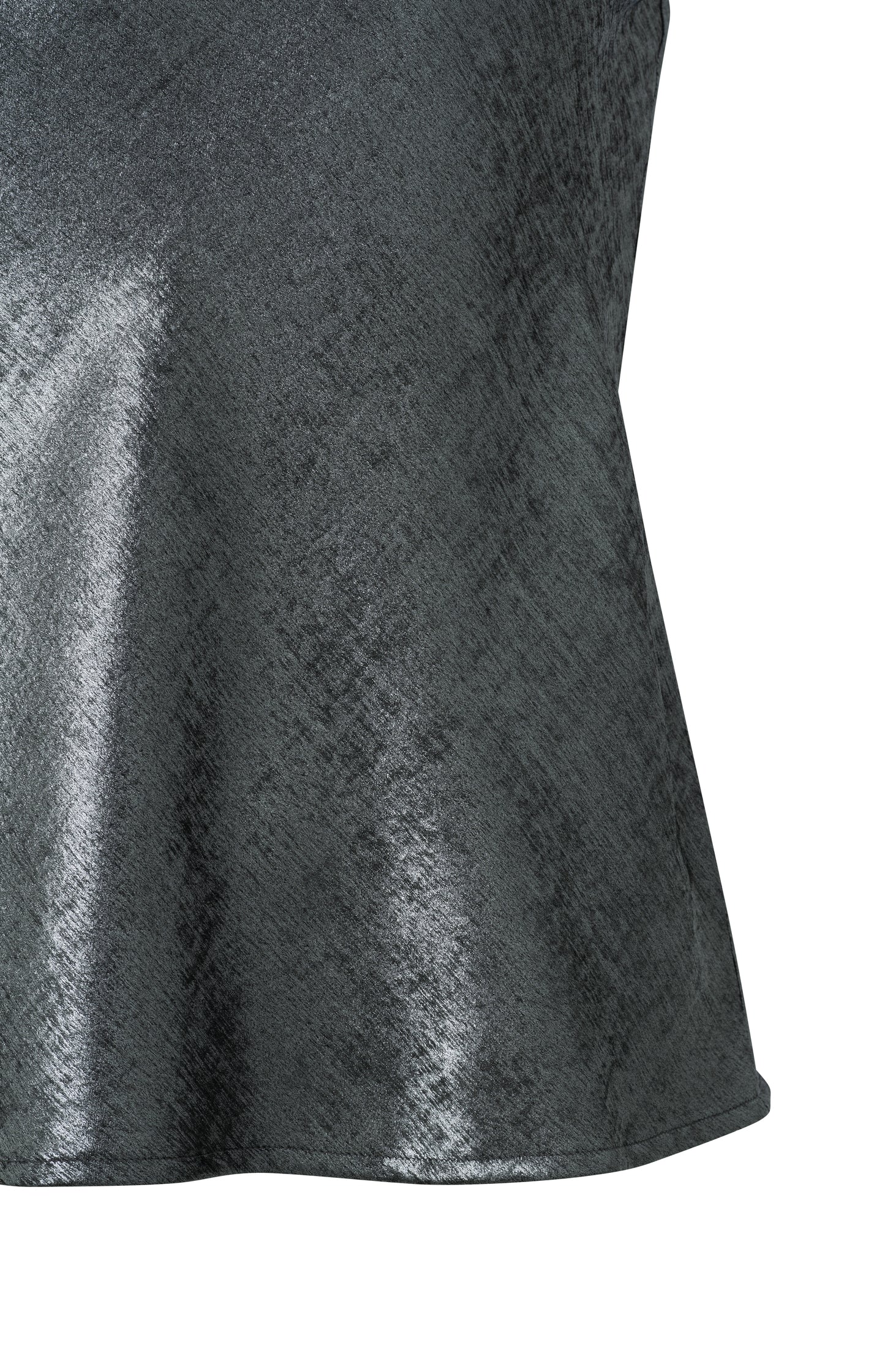 Silver metallic singlet with thin straps