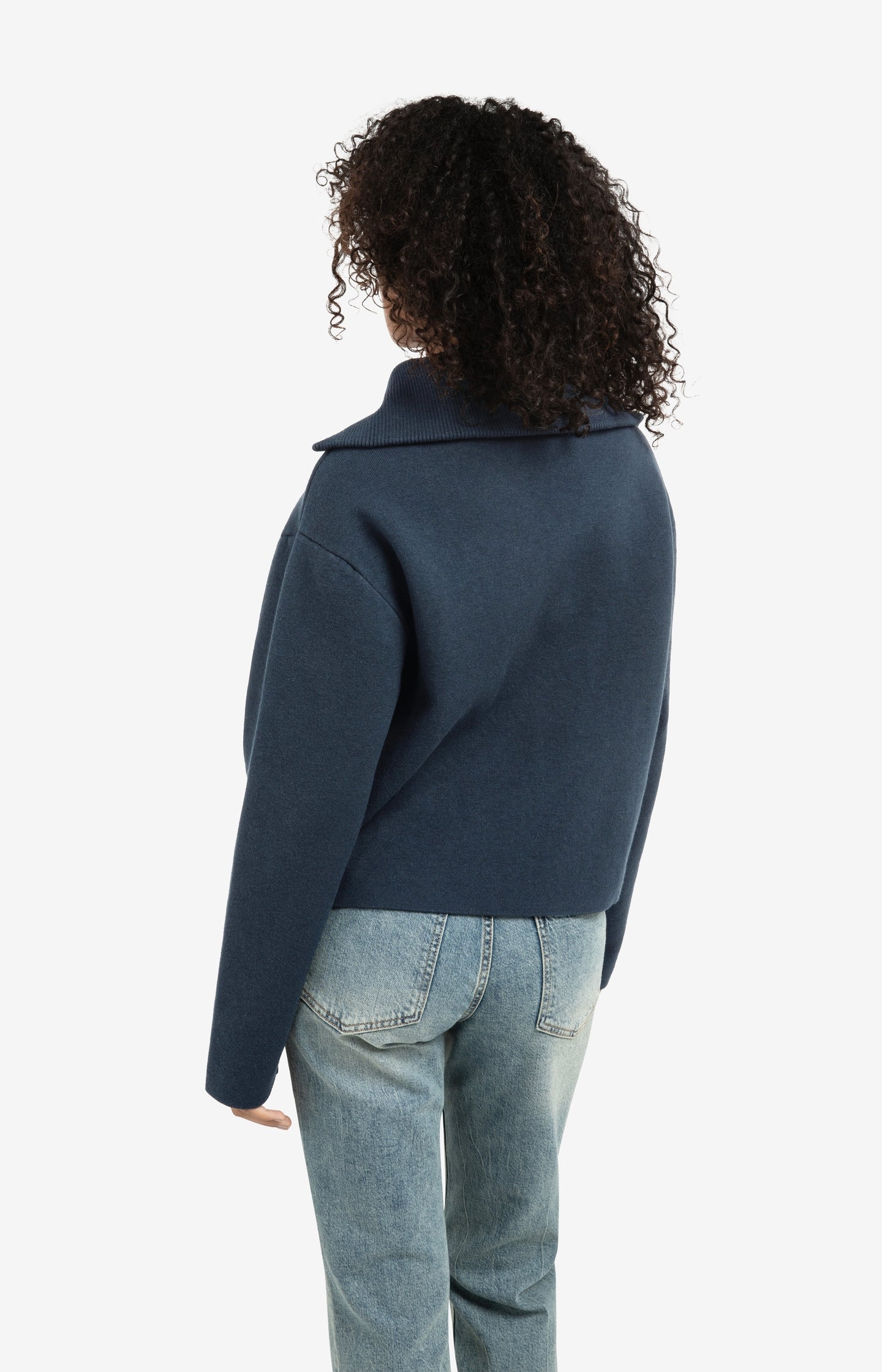 Zip-up cardigan with high neckline - Type: lookbook