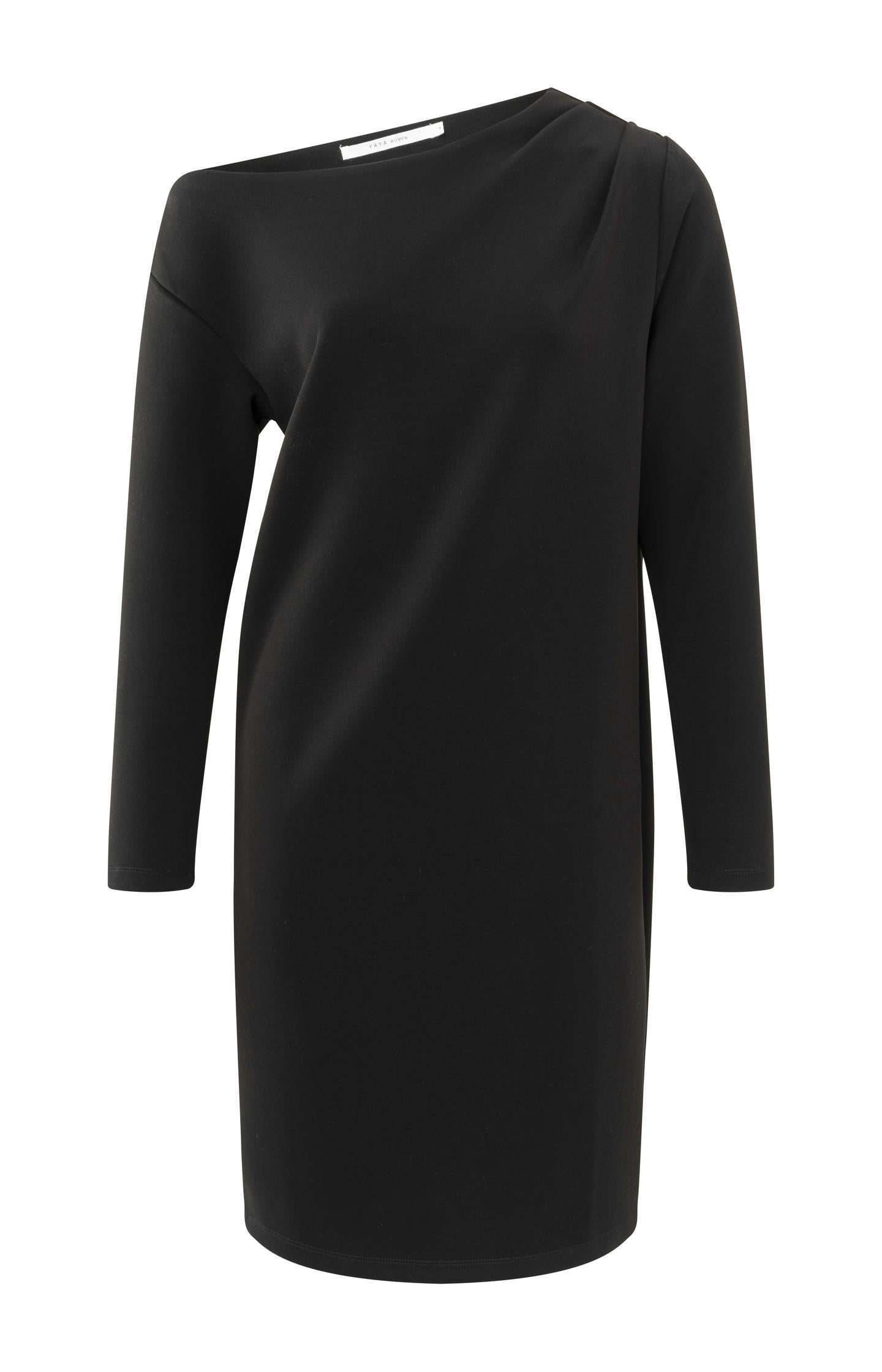 Black off-shoulder dress with long sleeves - Type: product